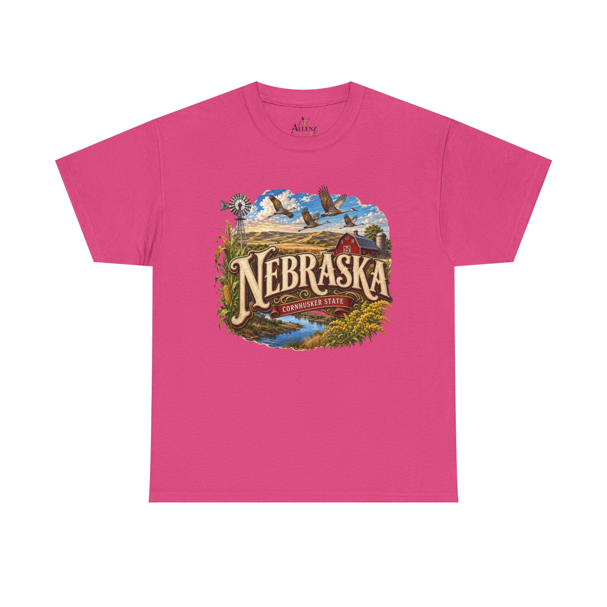 Unisex Heavy Cotton Tee🌾 Nebraska – Heartland Heritage and Prairie Pride 🌾