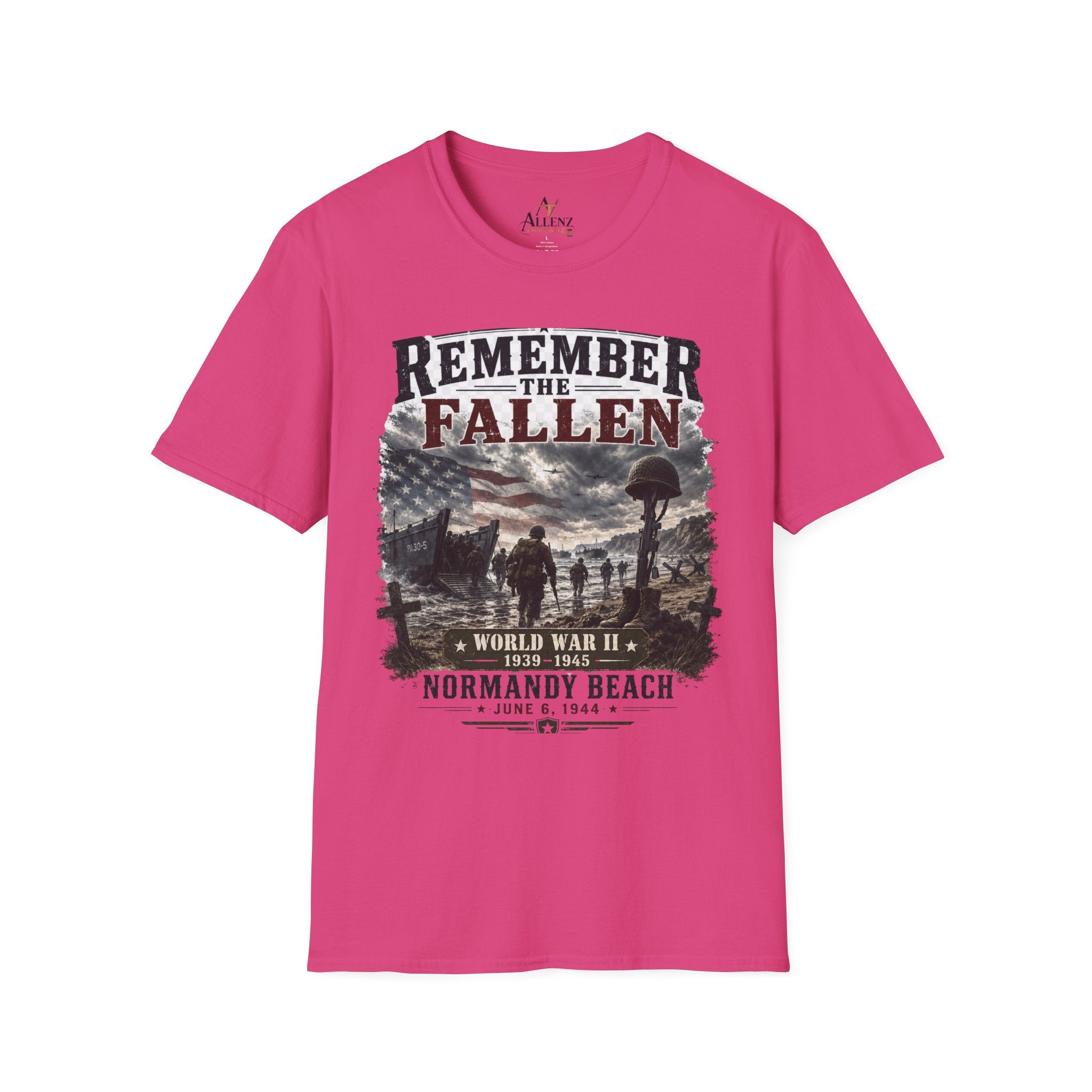 Remember the Fallen T-Shirt — Normandy Beach WWII Memorial Tee