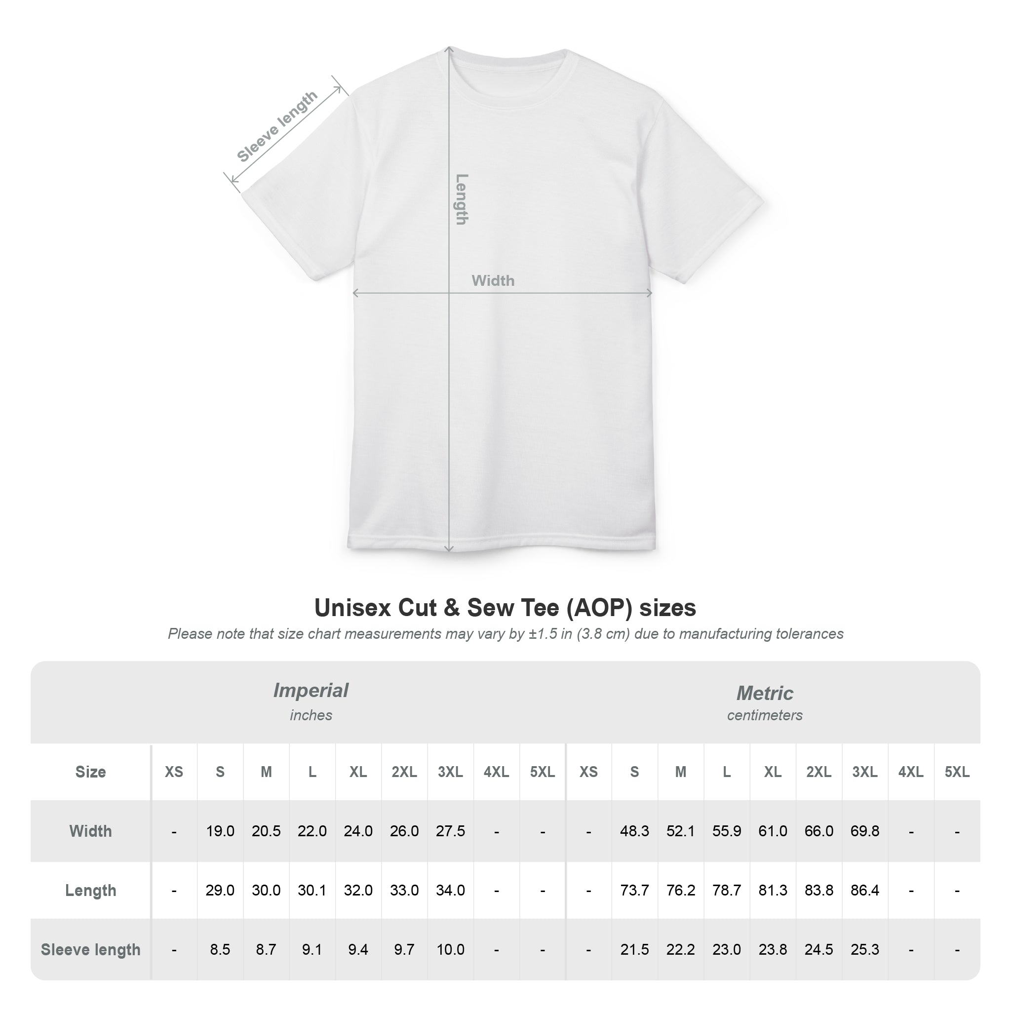 250th Anniversary Unisex Cut and Sew Tee (AOP)