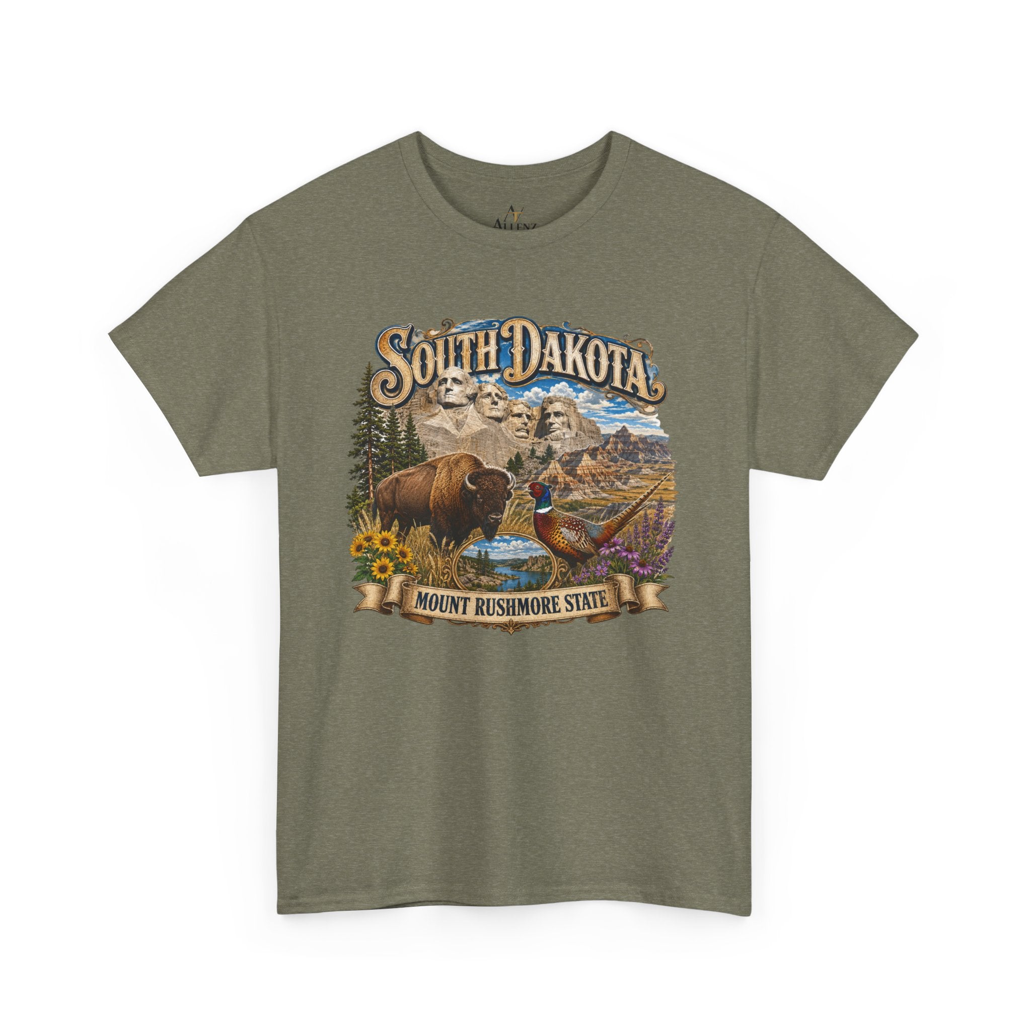 Unisex Heavy Cotton Tee South Dakota – Legendary Spirit of the Mount Rushmore State ⛰️
