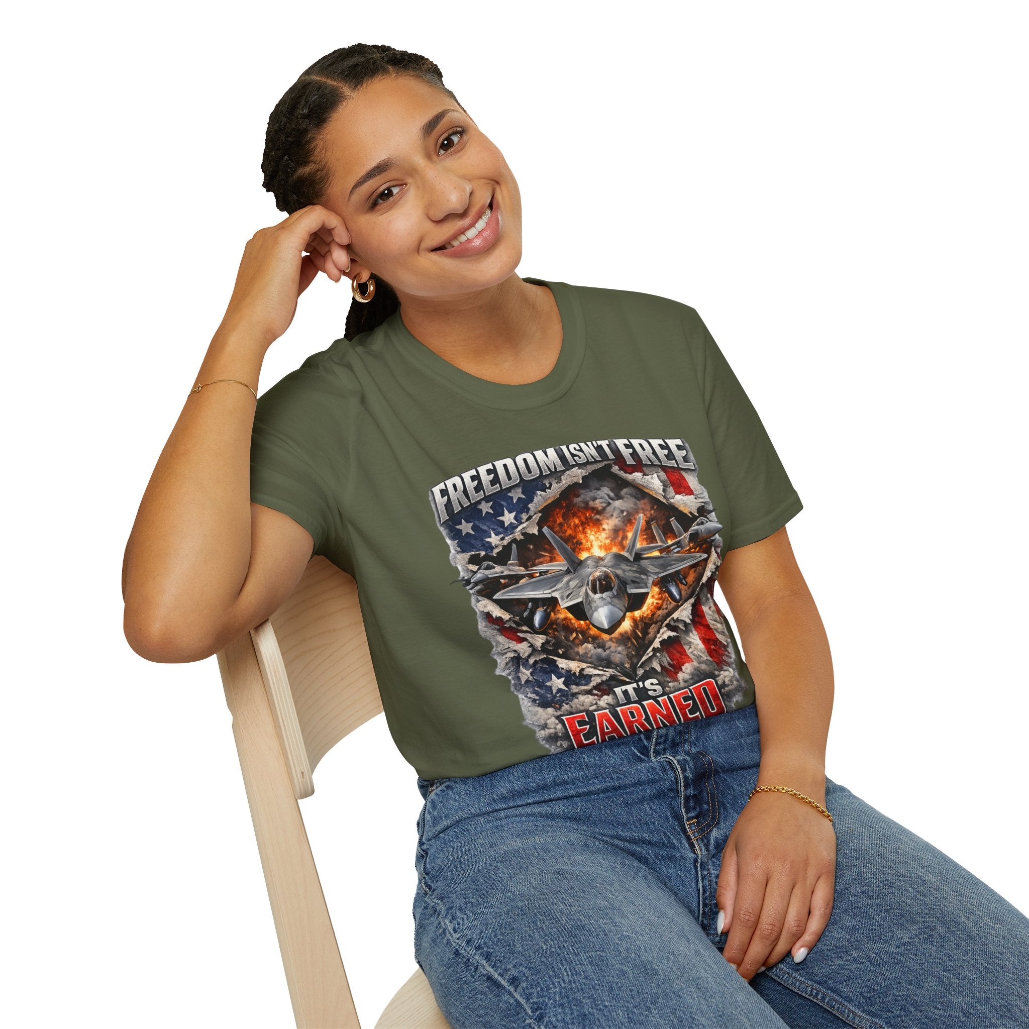 Unisex Softstyle T-Shirt- Freedom isn't free it's earned