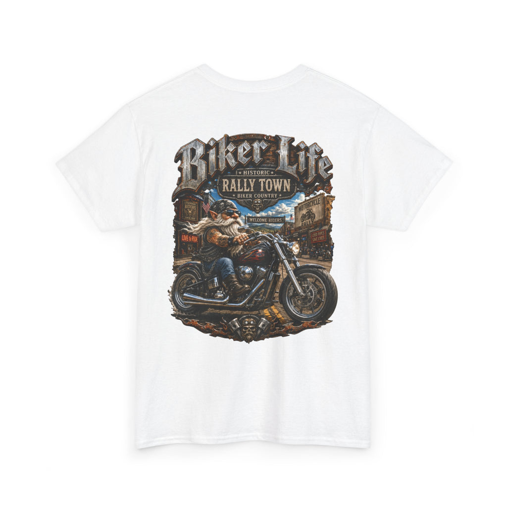 Gnome Biker Life Unisex Heavy Cotton Tee