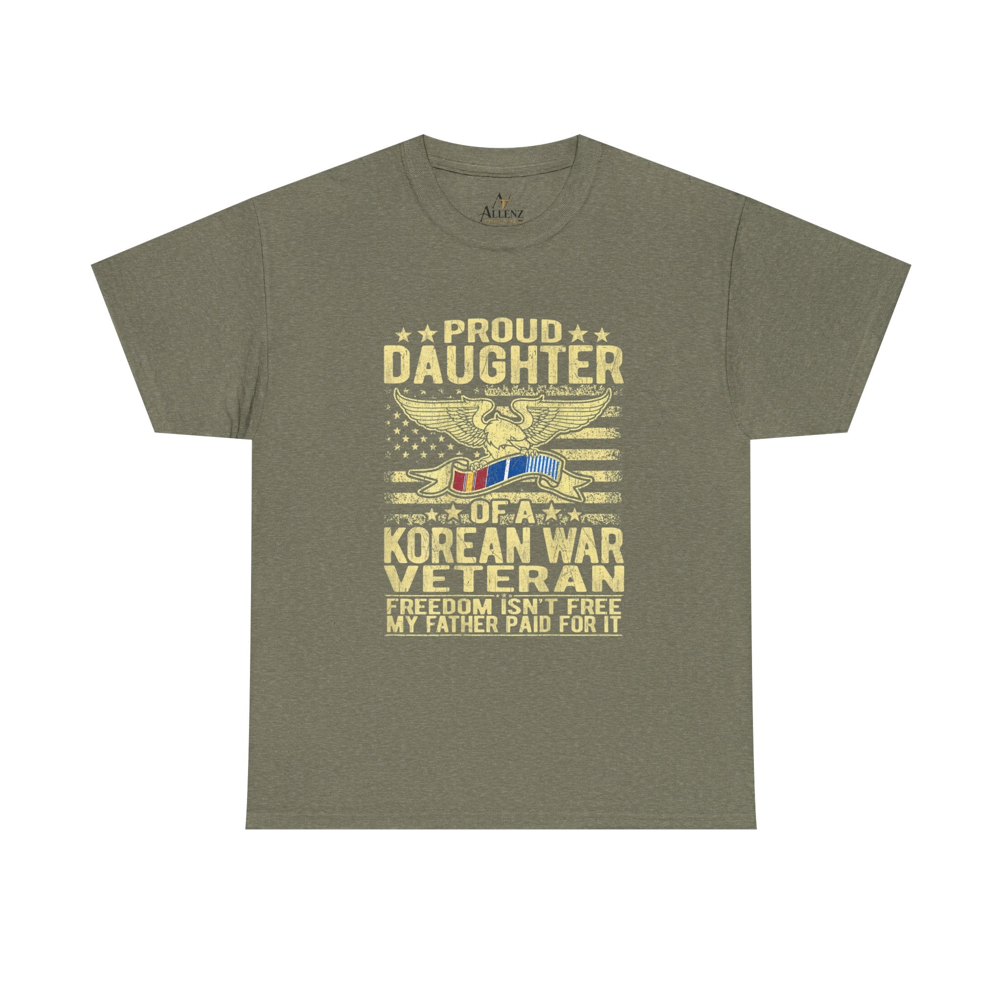 Unisex Heavy Cotton Tee Proud Daughter of a Korean War Veteran