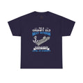 Unisex Heavy Cotton Tee⚓ “I’m A Grumpy Old Navy Veteran” Funny Veteran T-Shirt ⚓