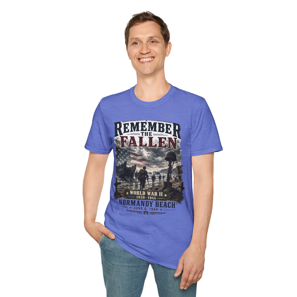 Remember the Fallen T-Shirt — Normandy Beach WWII Memorial Tee