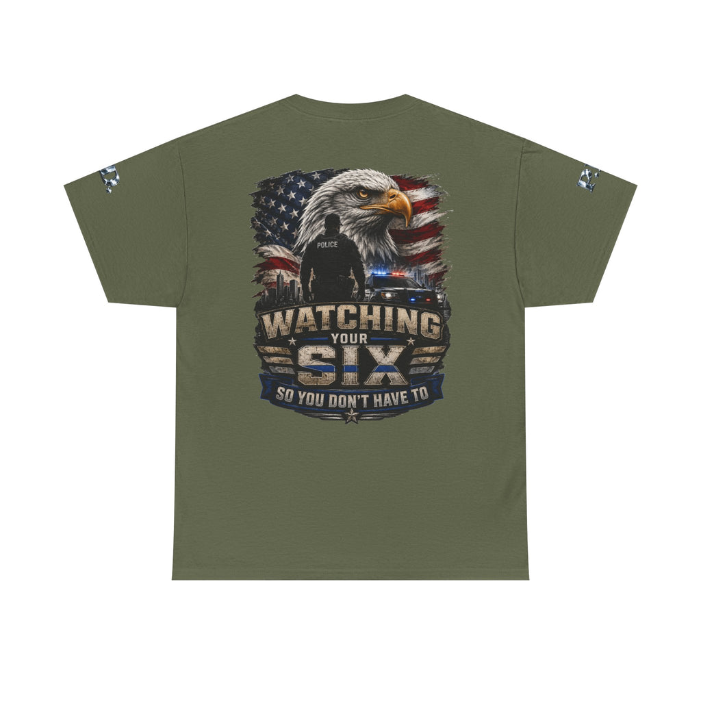 Watching Your Six Unisex Heavy Cotton Tee