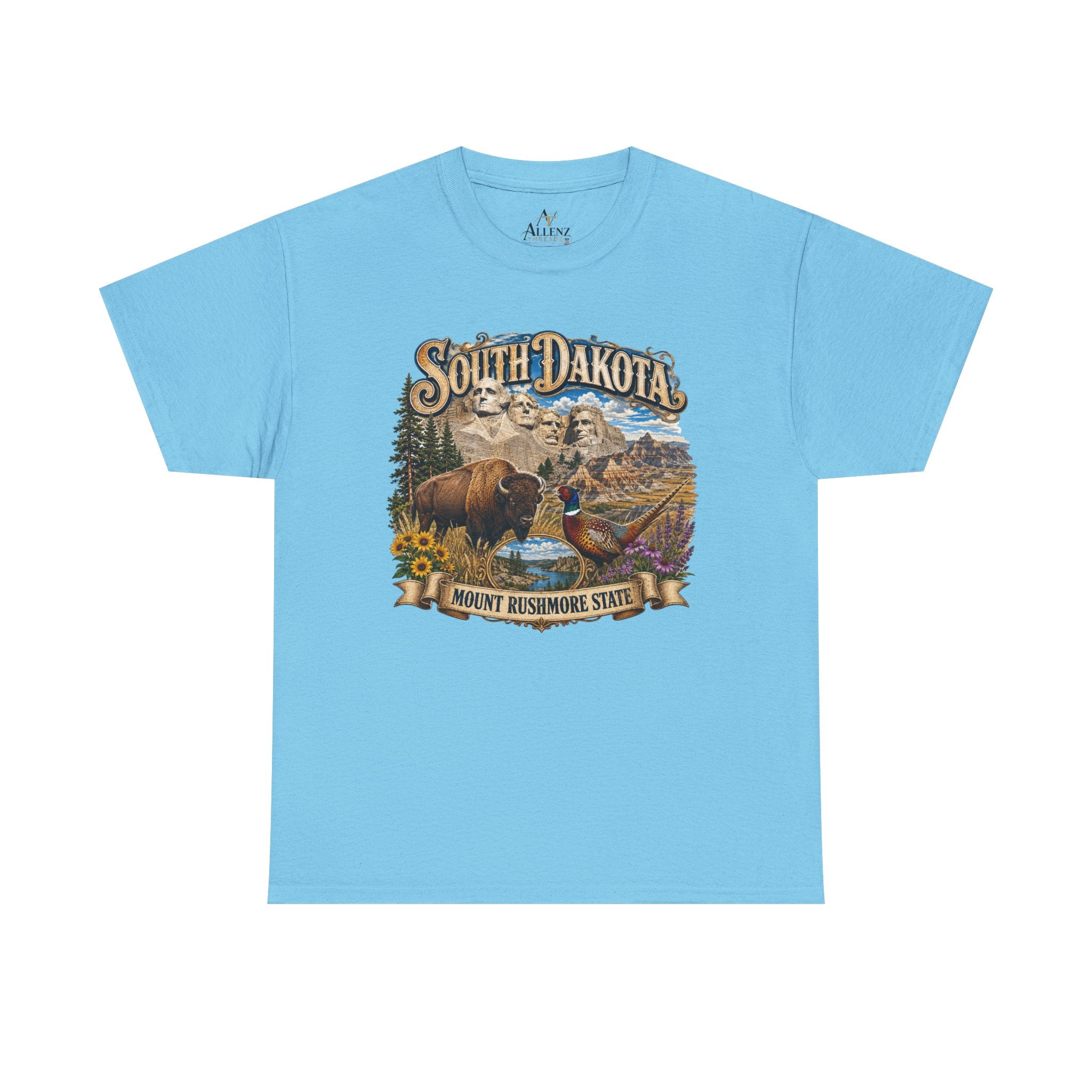 Unisex Heavy Cotton Tee South Dakota – Legendary Spirit of the Mount Rushmore State ⛰️