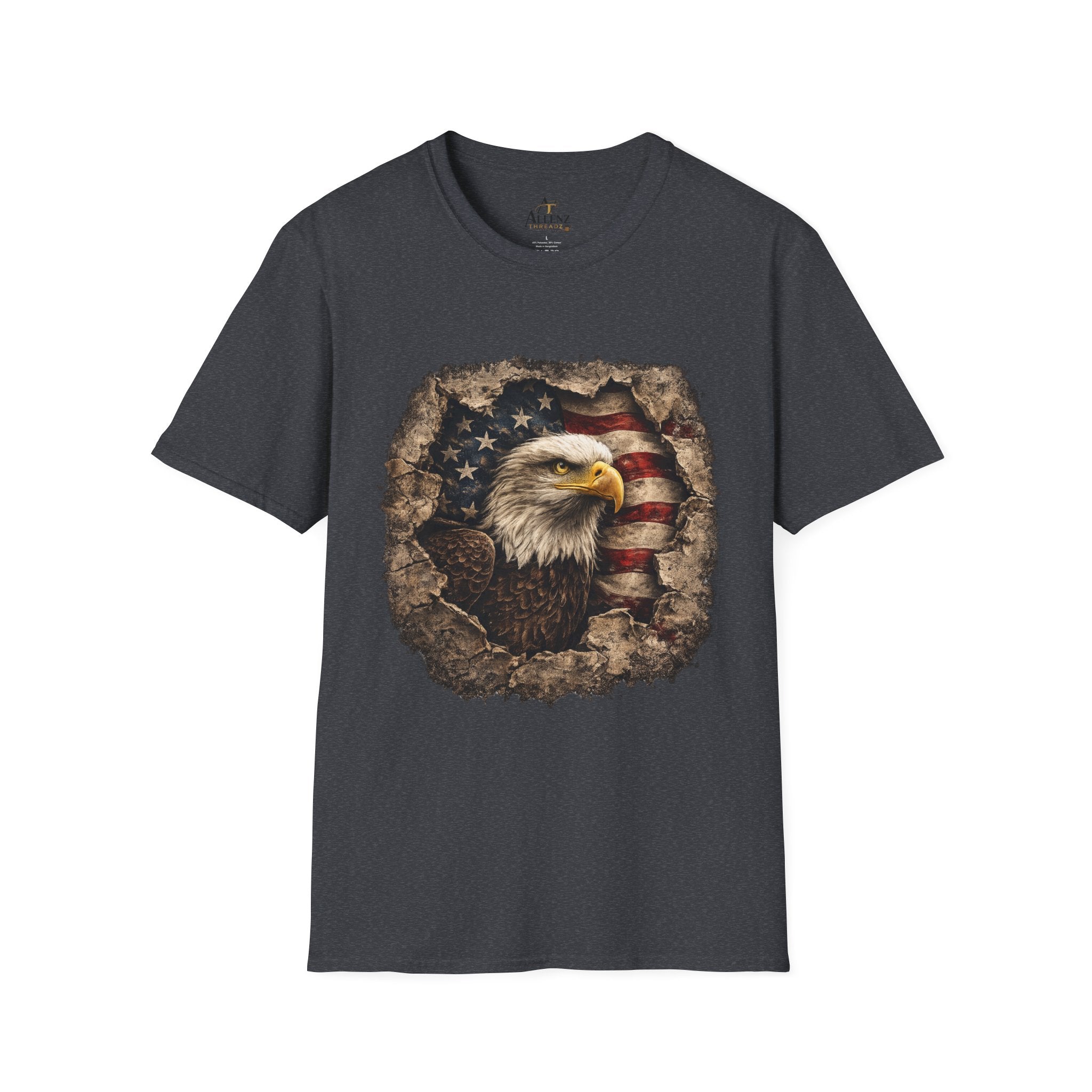 Patriotic Eagle T-Shirt — American Flag Bald Eagle Graphic