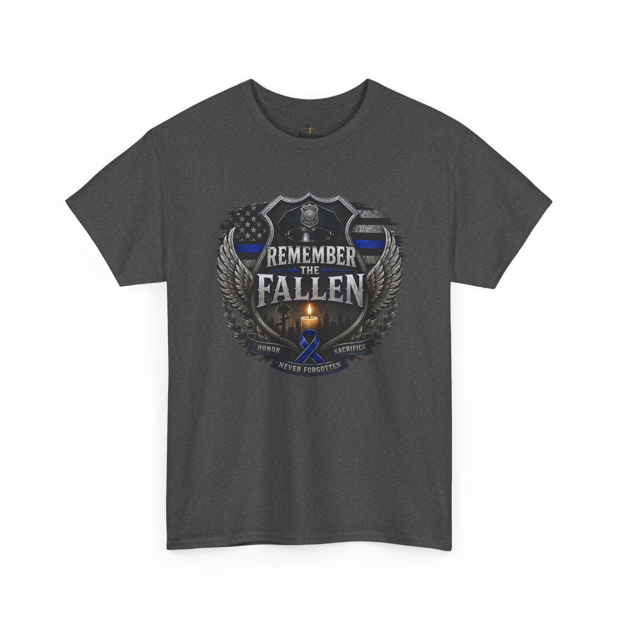 Unisex Heavy Cotton Tee Thin blue line remember the Fallen