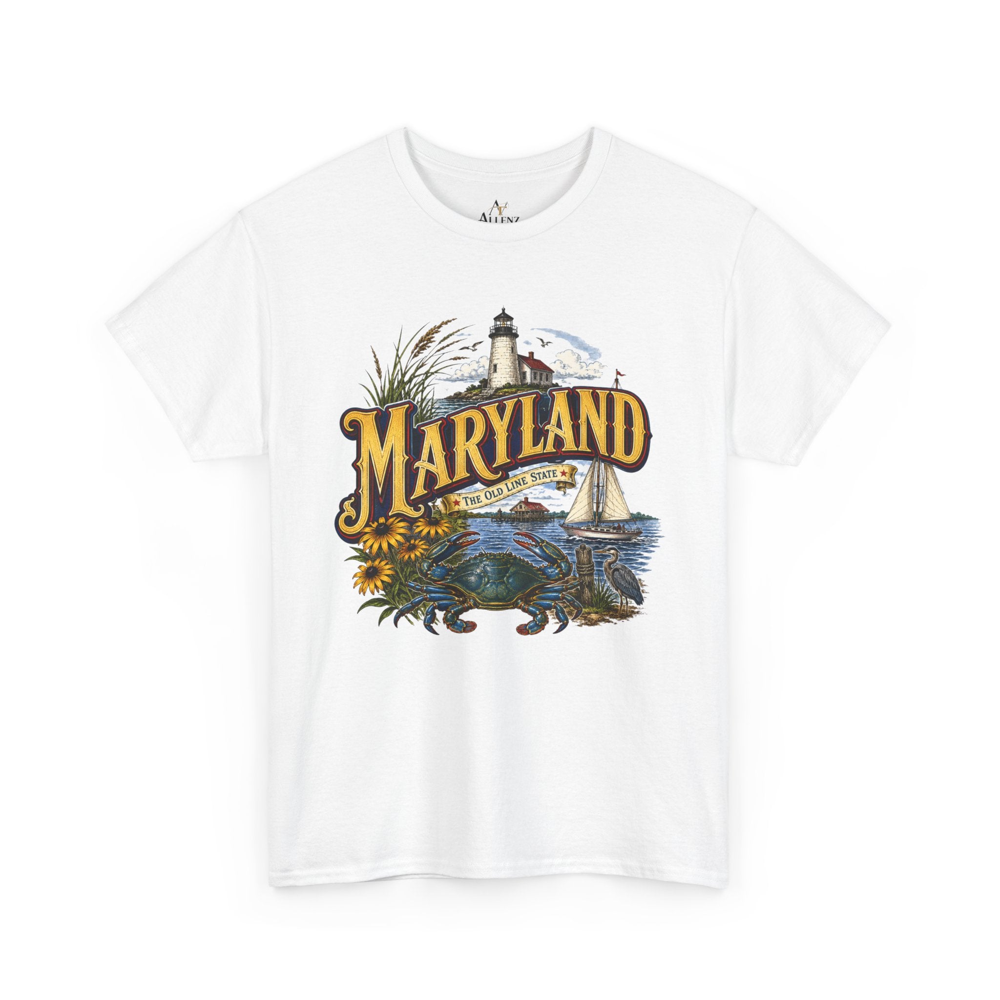 Unisex Heavy Cotton Tee🦀 Maryland – Coastal Pride and Chesapeake Charm 🦀