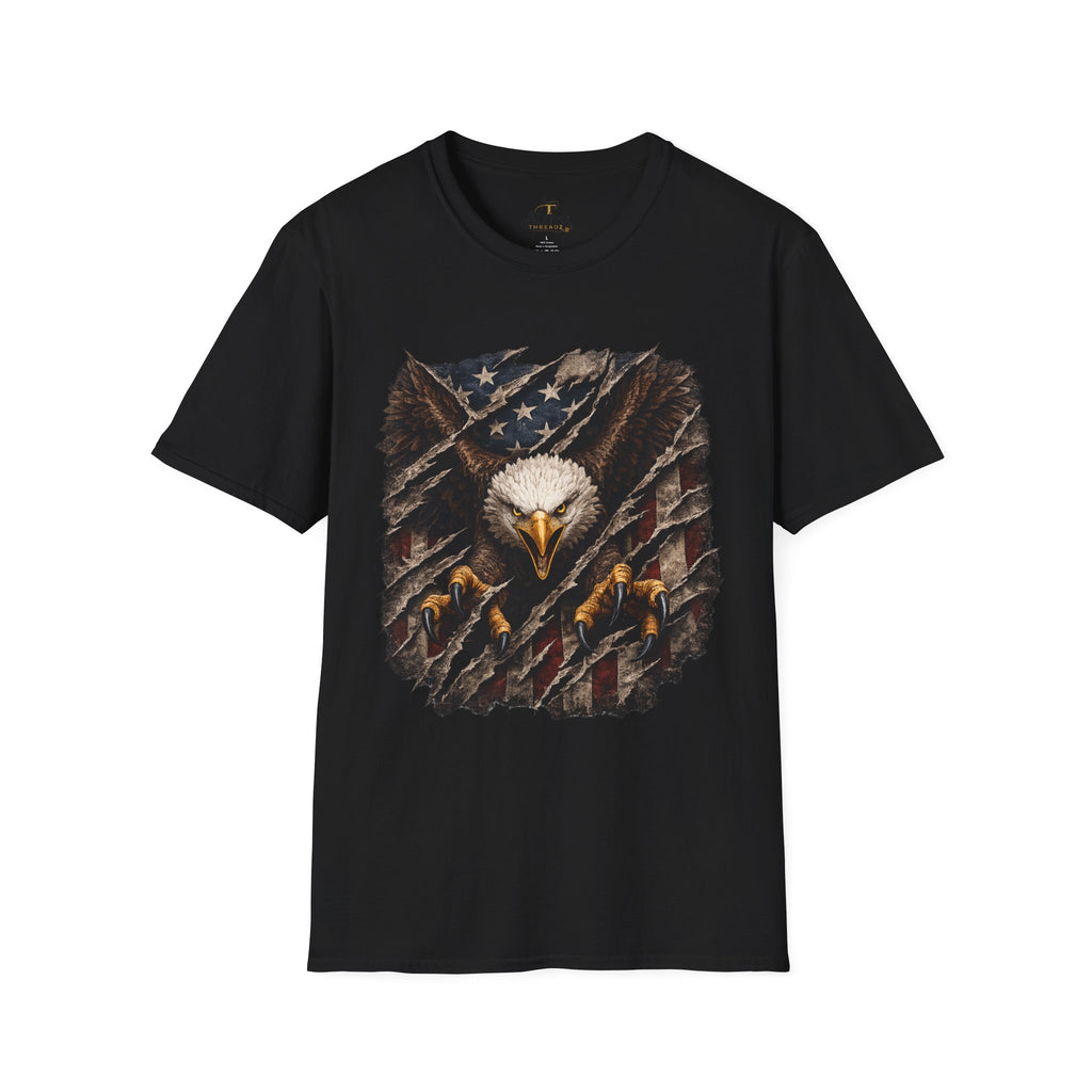 Eagle and Tattered American Flag T-Shirt