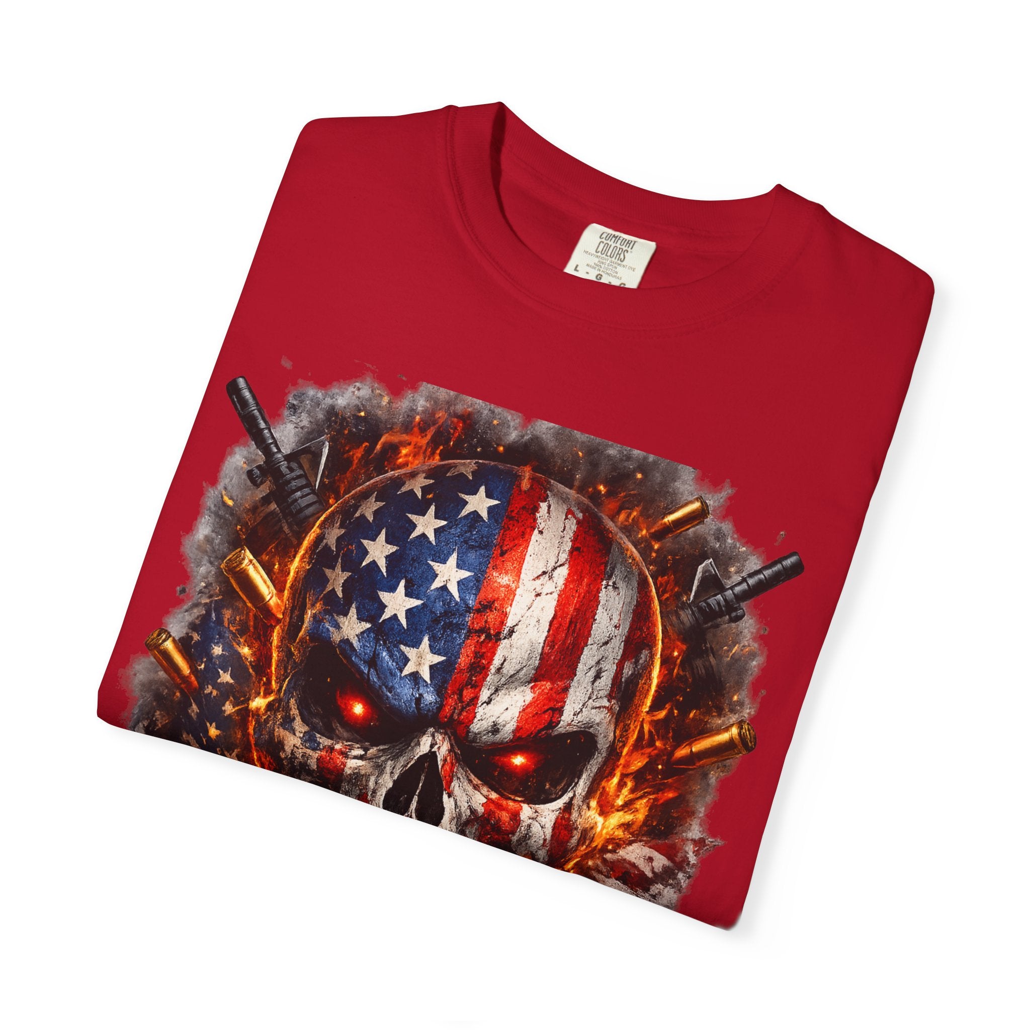 American Flag Skull 'Savage' Graphic T-Shirt