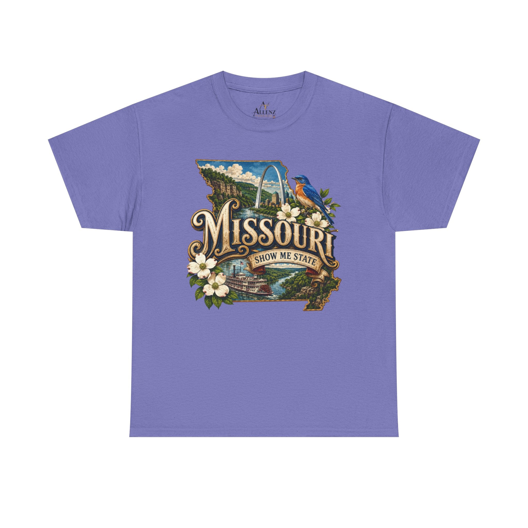 Unisex Heavy Cotton Tee🌊 Missouri – River Heritage and Heartland Beauty 🌊