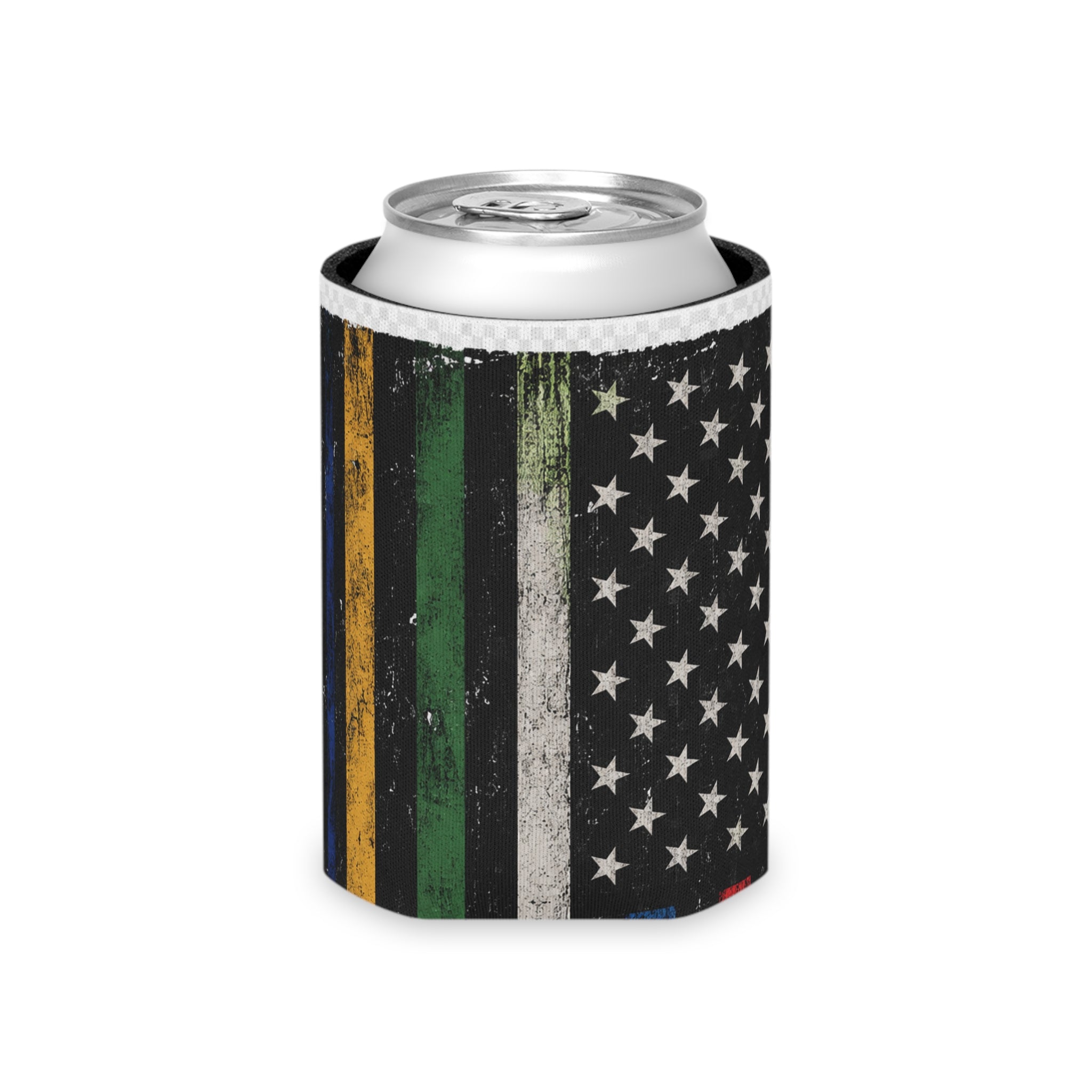 Multi Thin Line Flag Can Cooler