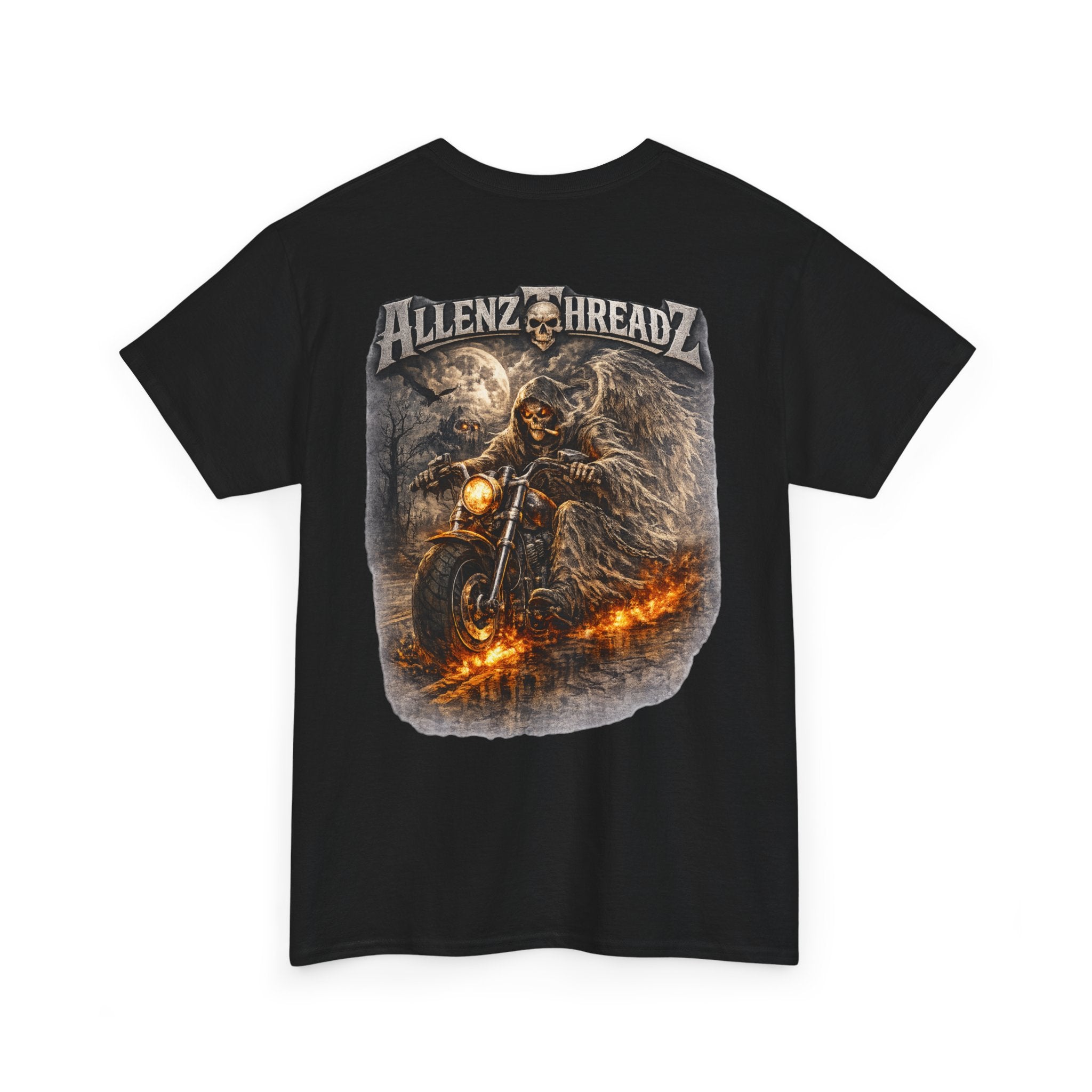 Unisex Heavy Cotton Tee🔥 Allenz Threadz Exclusive – Reaper Rider Tee 🔥