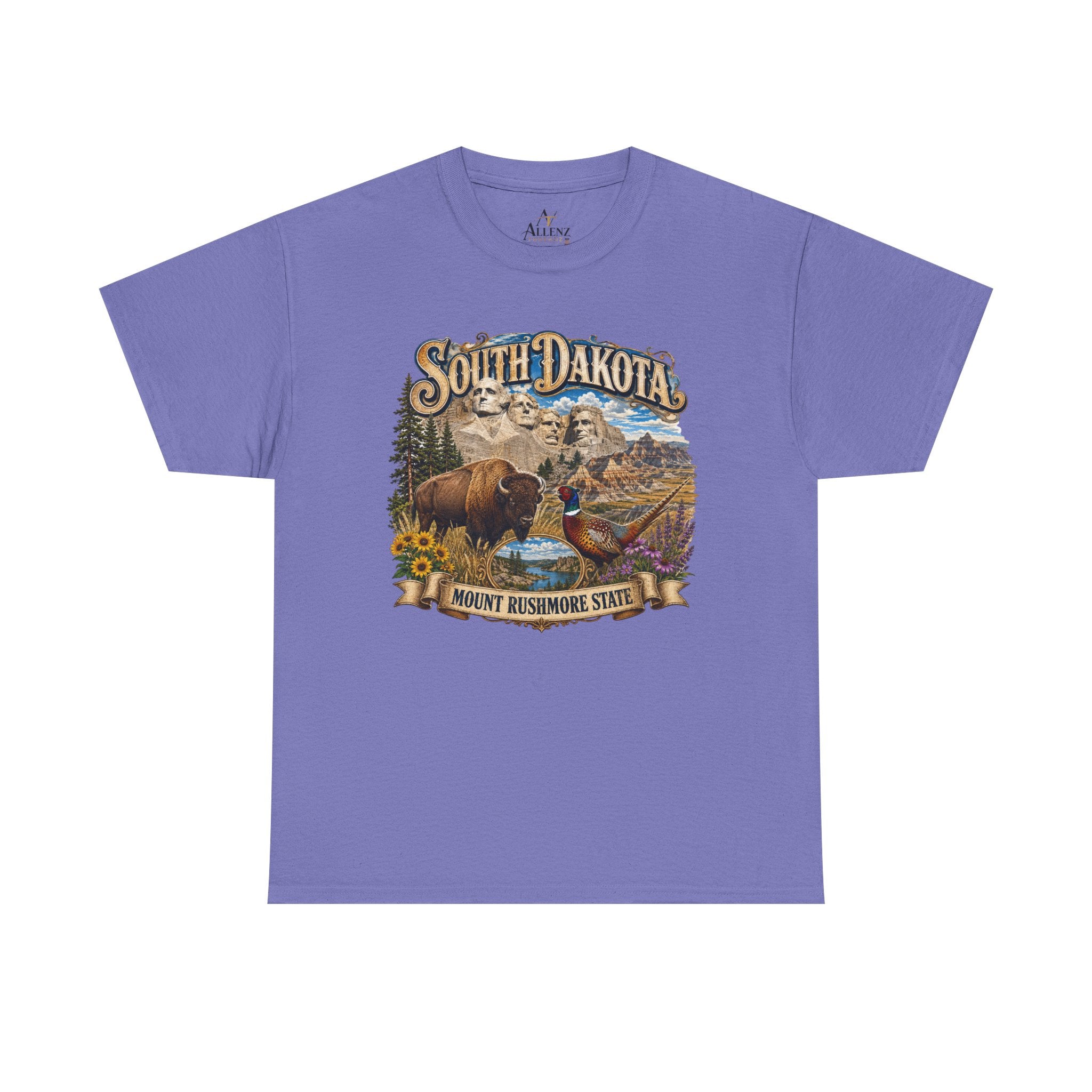 Unisex Heavy Cotton Tee South Dakota – Legendary Spirit of the Mount Rushmore State ⛰️