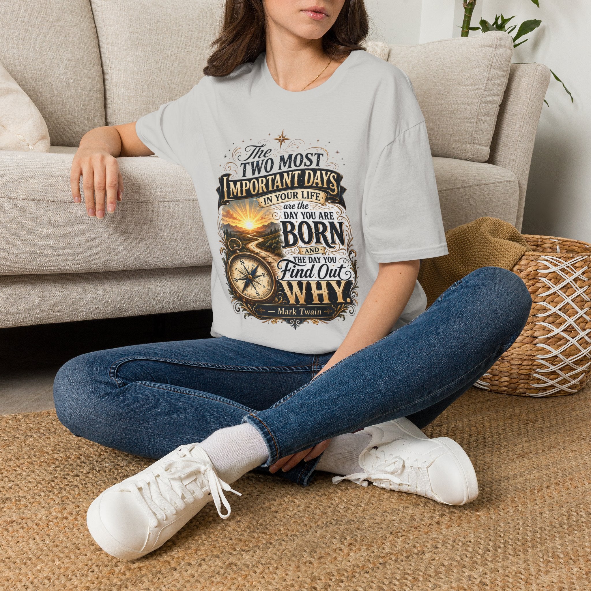 Two Most Important Days Mark Twain Unisex Softstyle T-Shirt