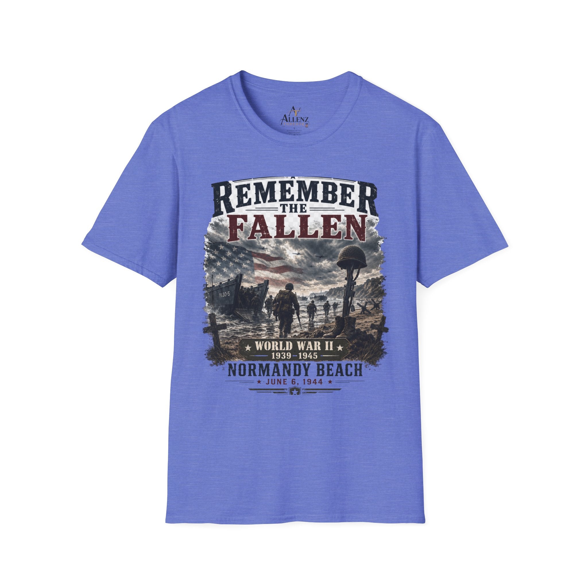 Remember the Fallen T-Shirt — Normandy Beach WWII Memorial Tee