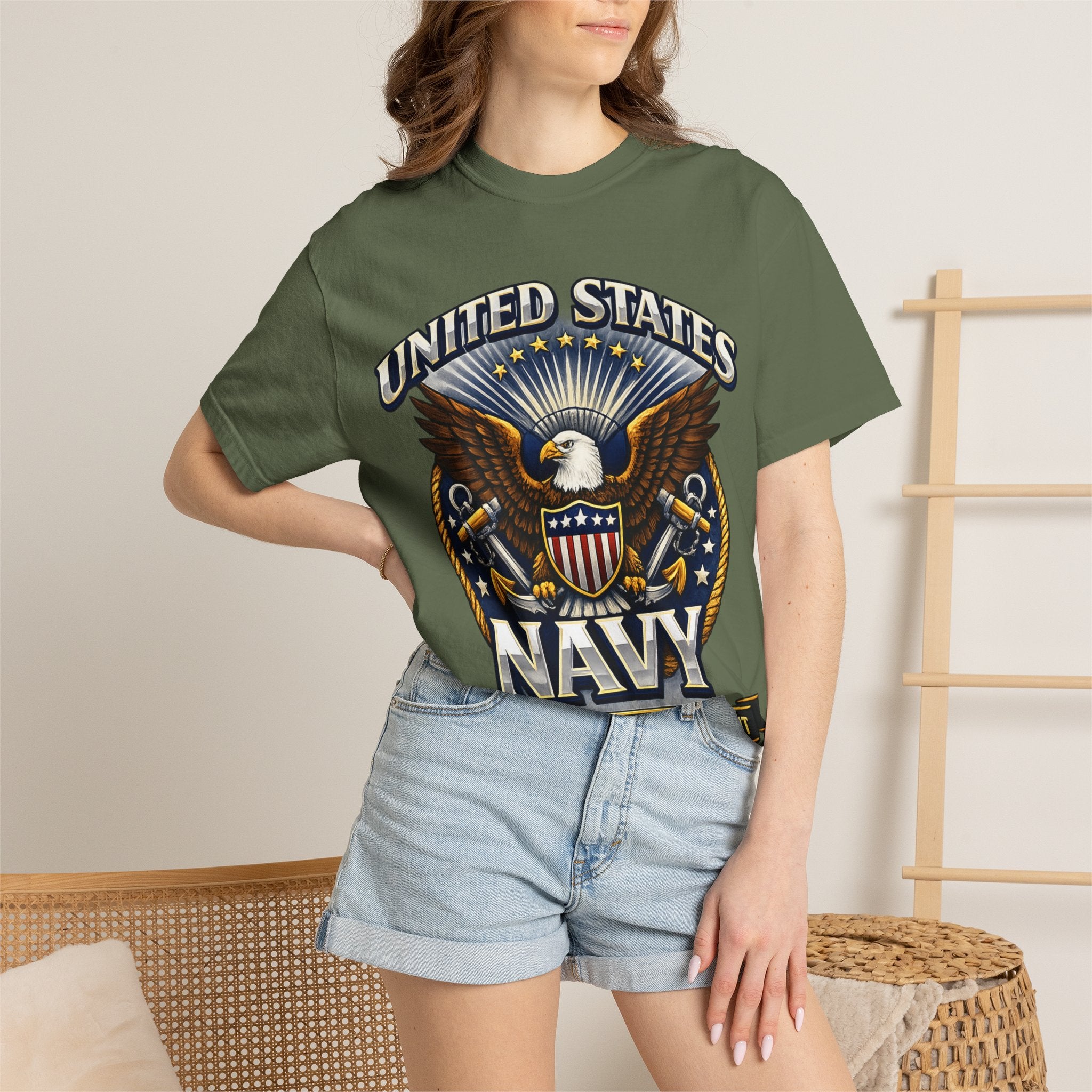 United States Navy Eagle Graphic T-Shirt — Honor Courage Commitment