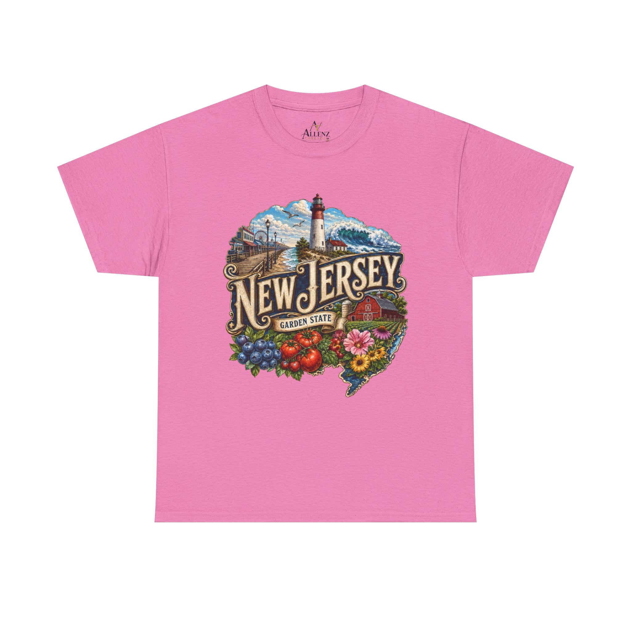 Unisex Heavy Cotton Tee🌊 New Jersey – Coastal Charm and Garden State Pride 🍅🫐