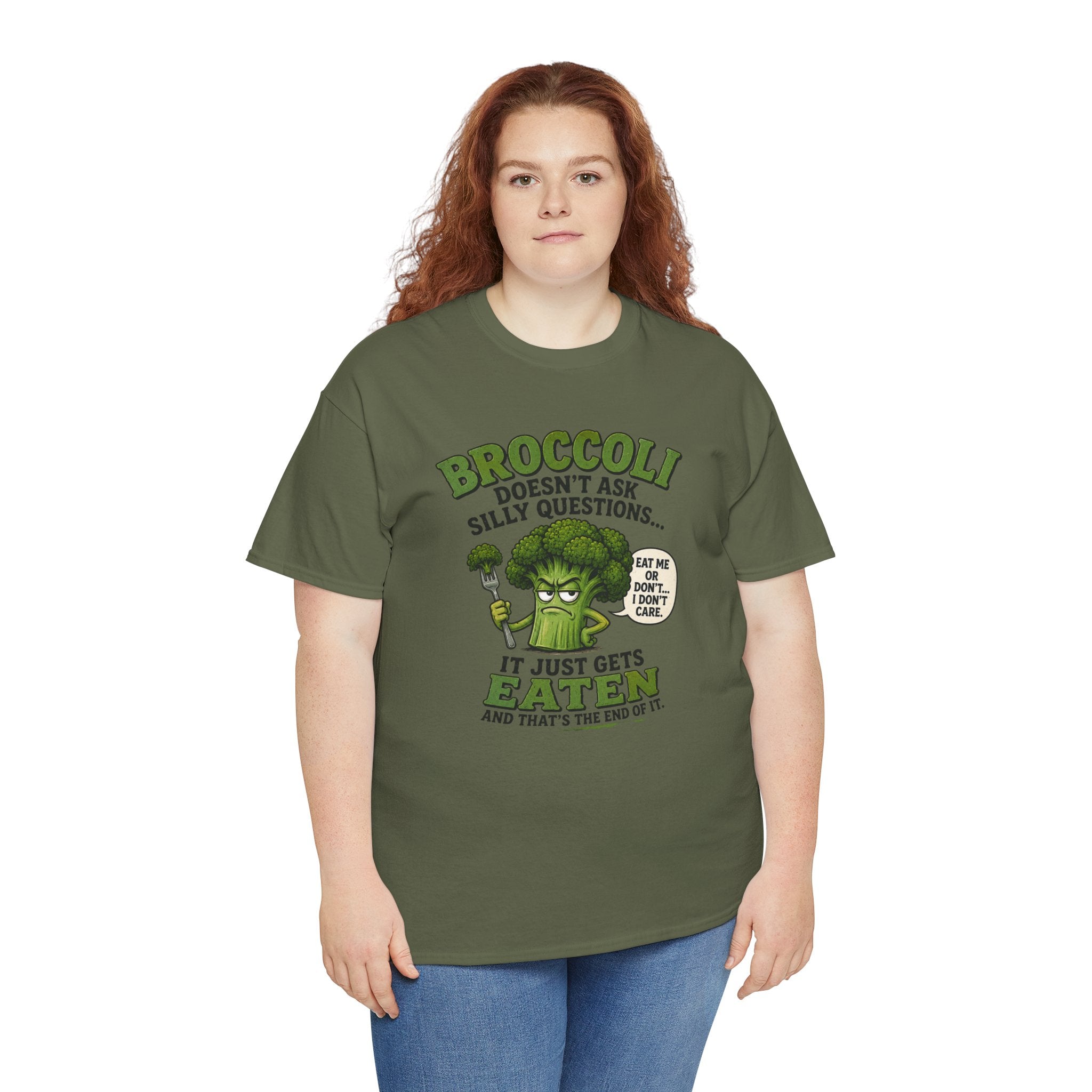Broccoli head Unisex Heavy Cotton Tee
