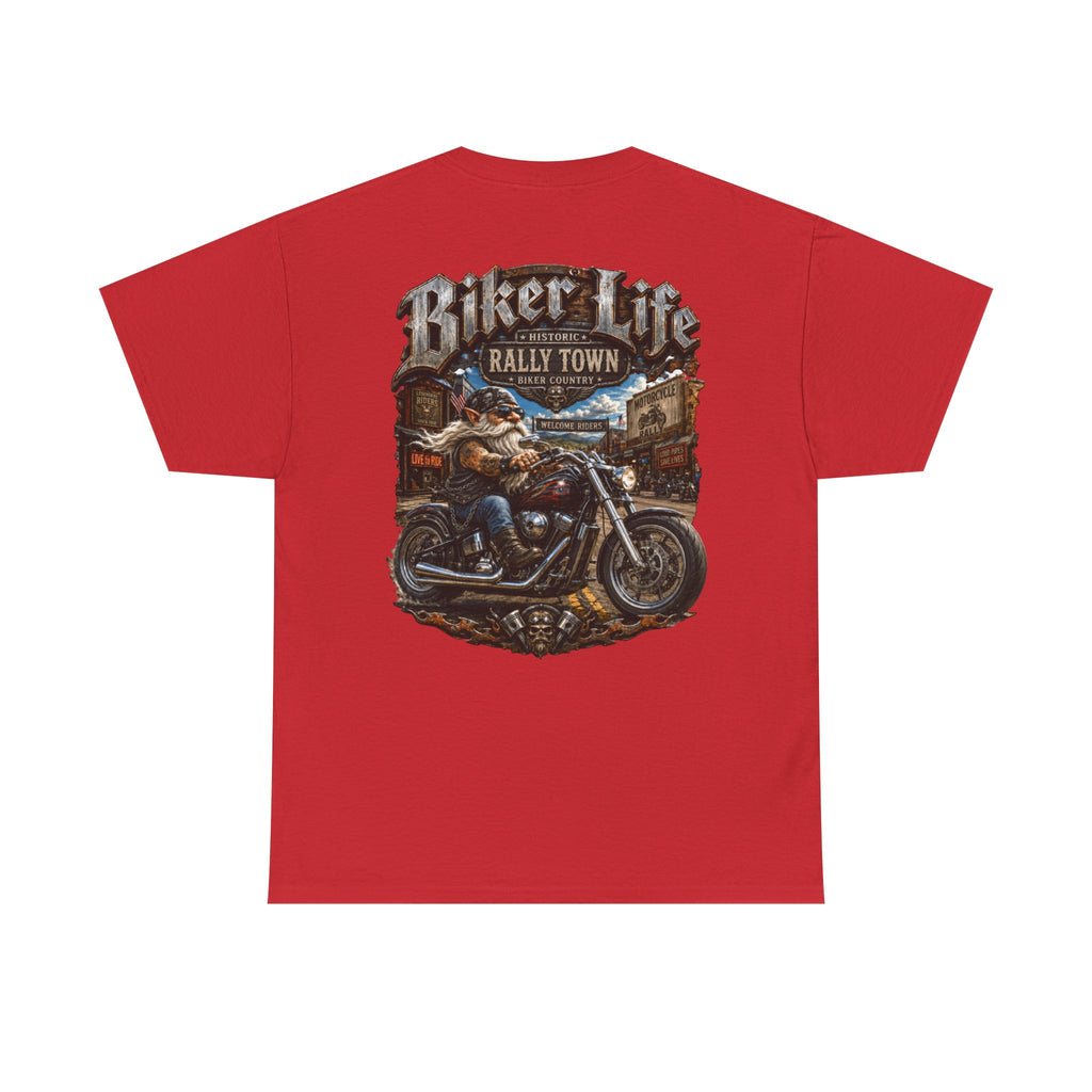 Gnome Biker Life Unisex Heavy Cotton Tee