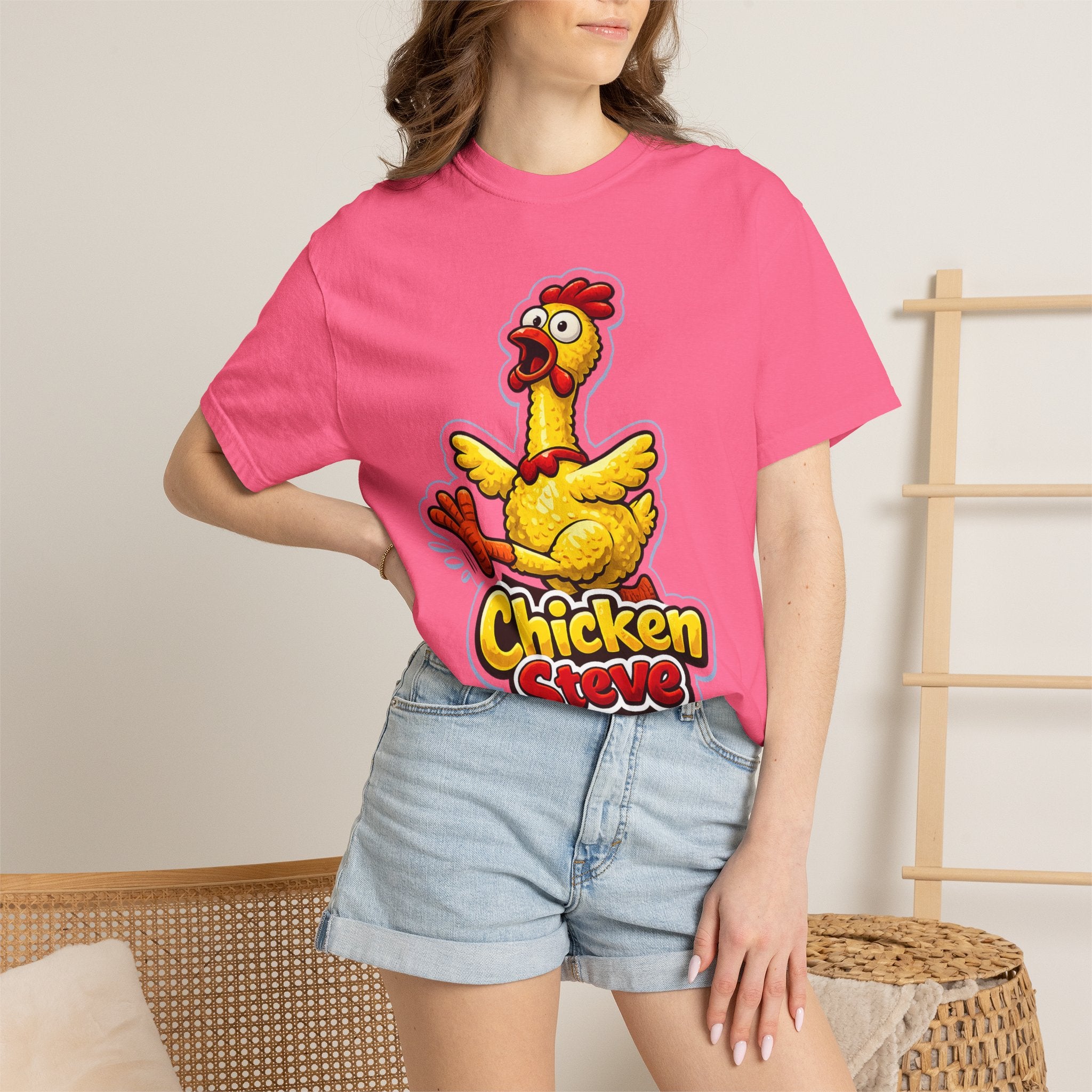 Chicken Steve T-Shirt — Funny Cartoon Chicken Graphic Tee