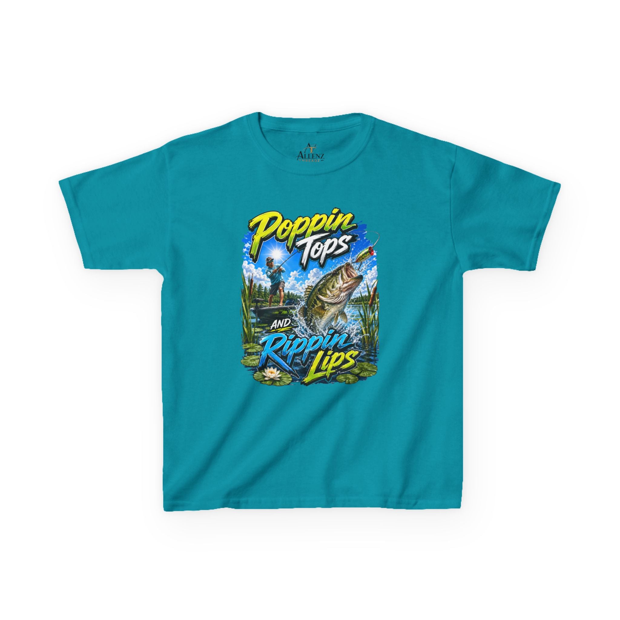 Poppin Tops Fishing Kids Heavy Cotton™ Tee