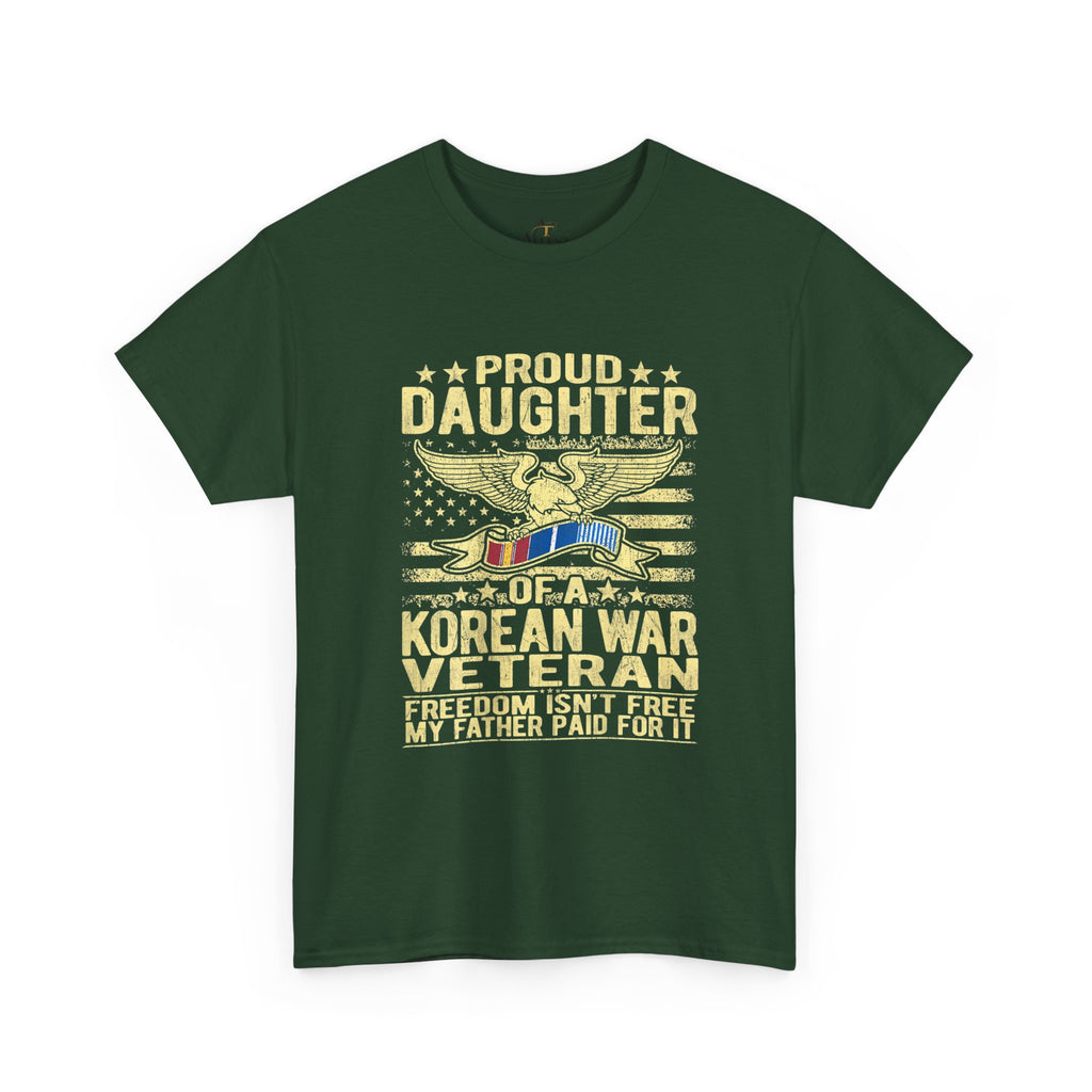 Unisex Heavy Cotton Tee Proud Daughter of a Korean War Veteran