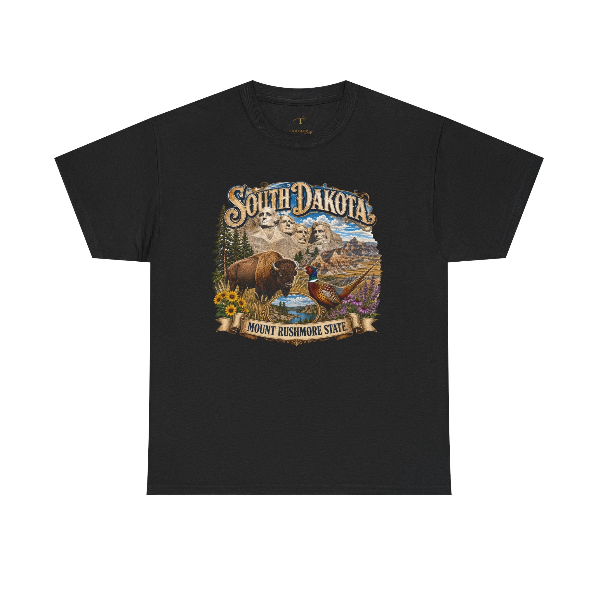 Unisex Heavy Cotton Tee South Dakota – Legendary Spirit of the Mount Rushmore State ⛰️