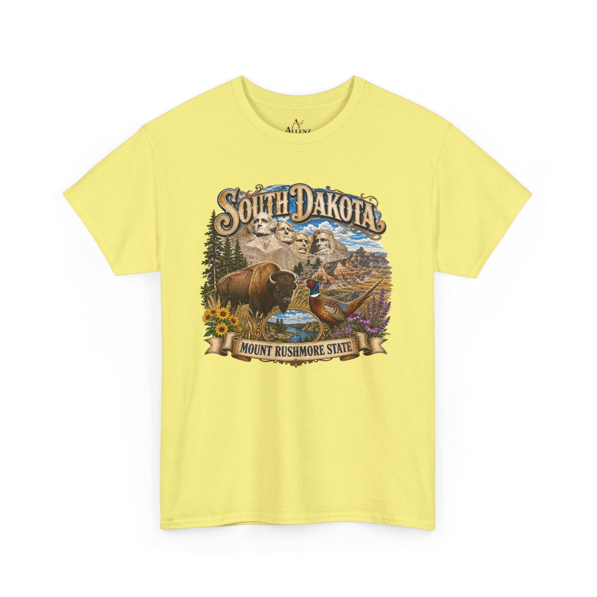 Unisex Heavy Cotton Tee South Dakota – Legendary Spirit of the Mount Rushmore State ⛰️