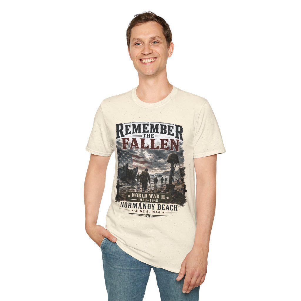 Remember the Fallen T-Shirt — Normandy Beach WWII Memorial Tee