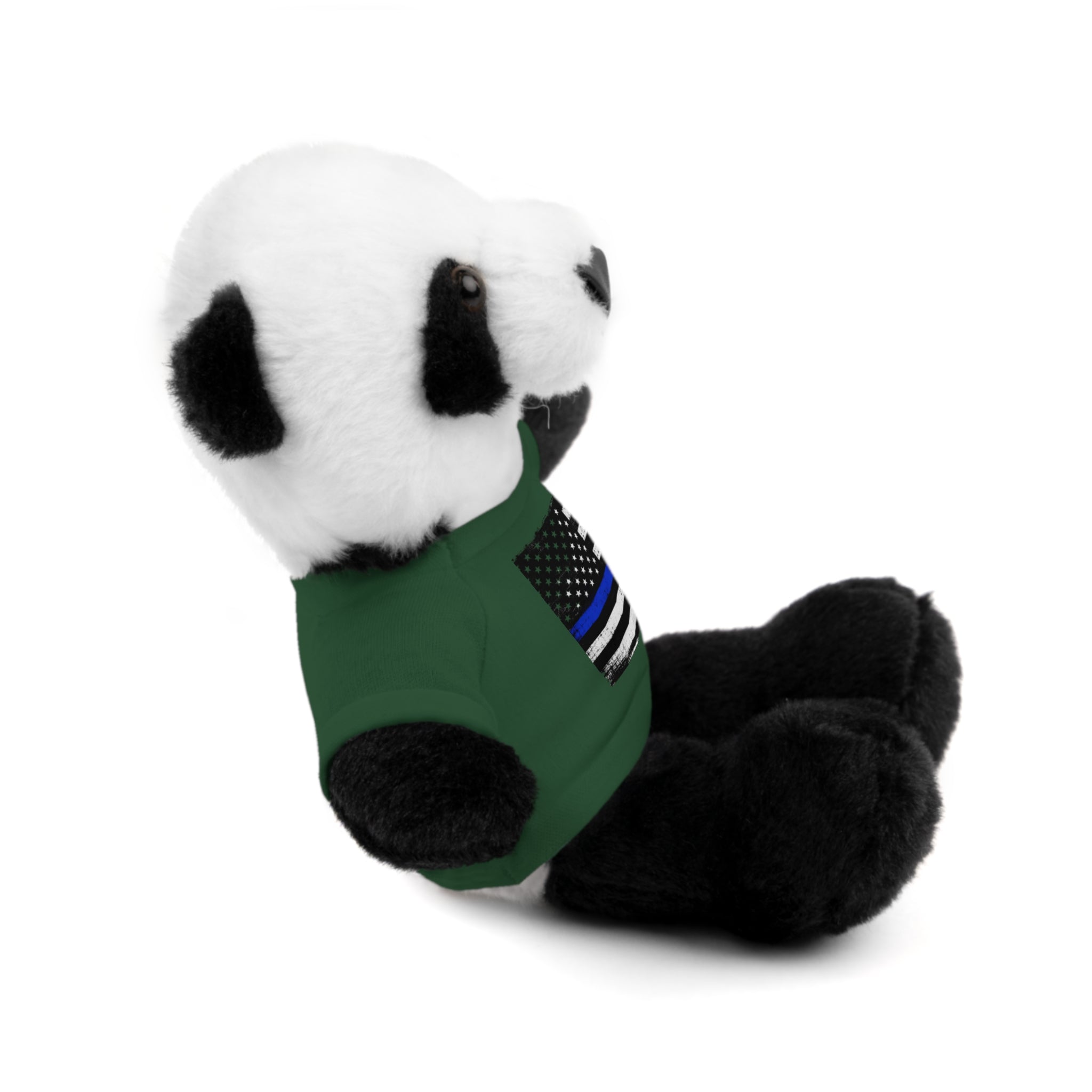 Kids Stuffed Animal with Thin Blue line flag Tee