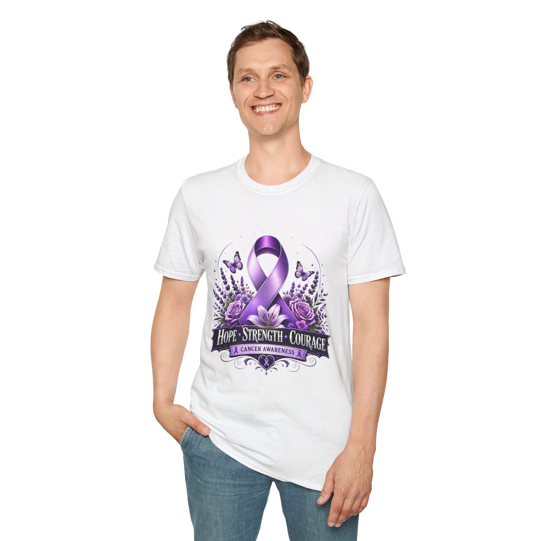 Hope Strength Courage Unisex Softstyle T-Shirt