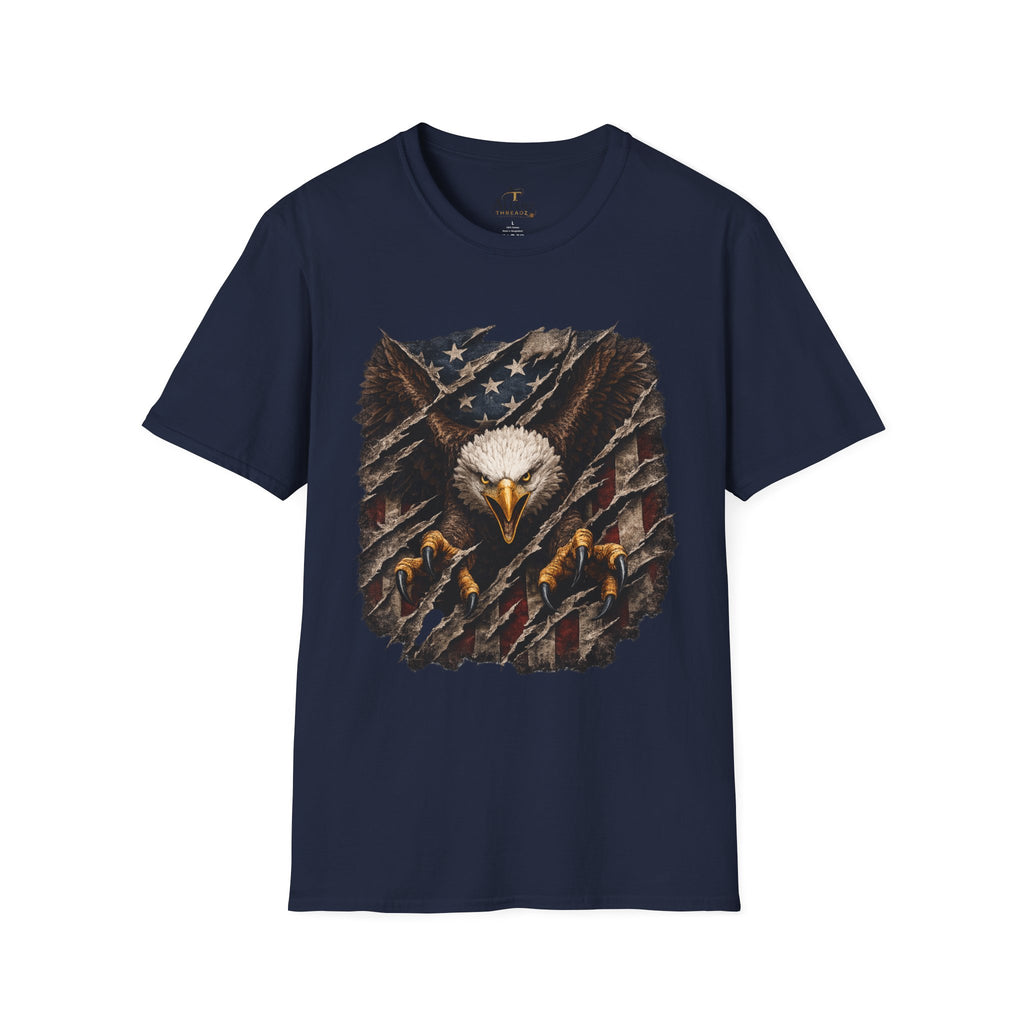 Eagle and Tattered American Flag T-Shirt