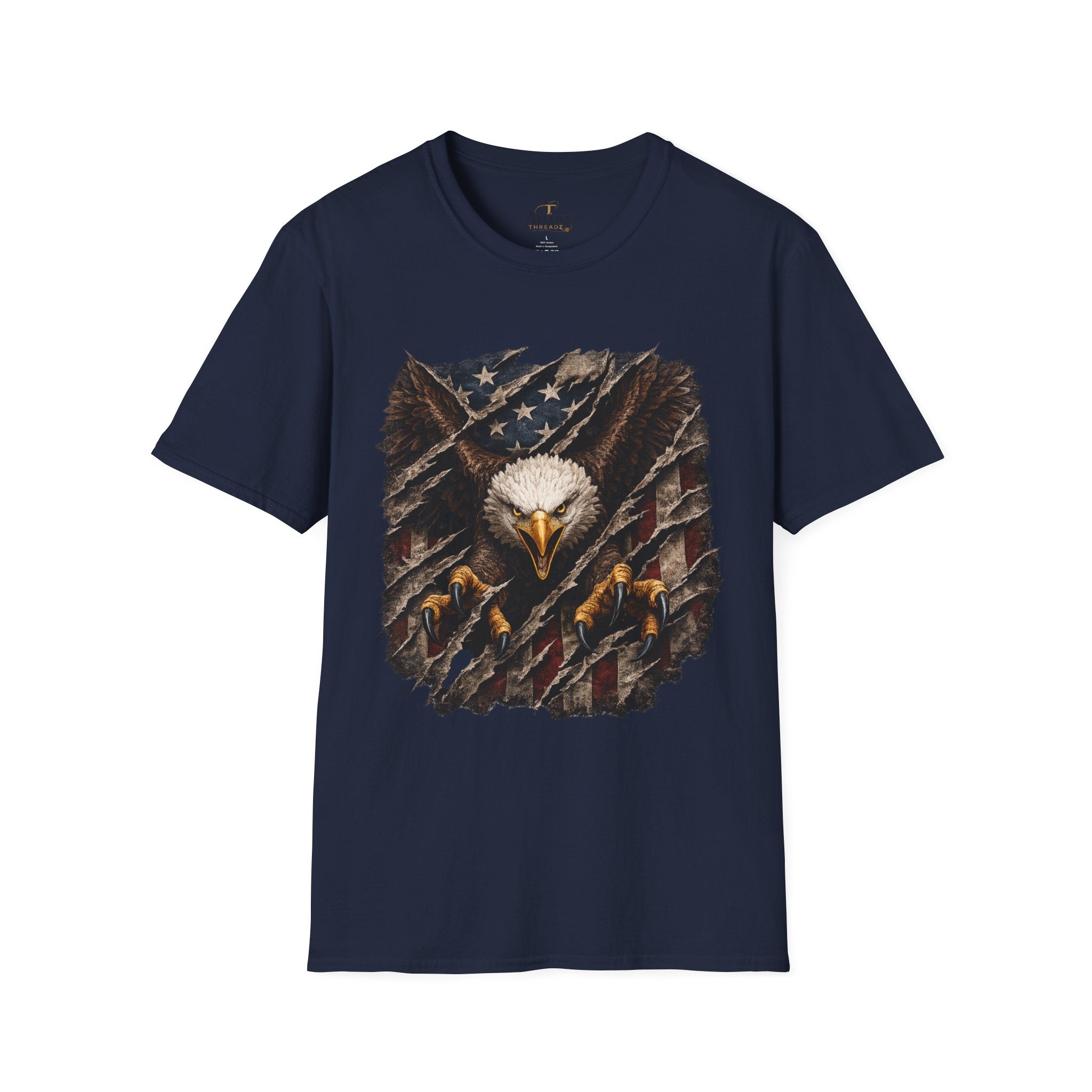 Eagle and Tattered American Flag T-Shirt