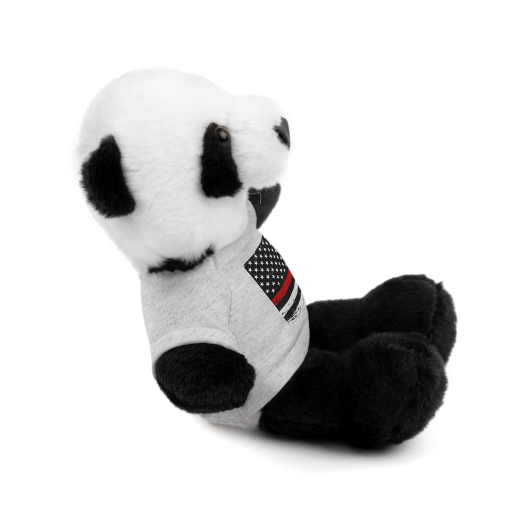 Kids Stuffed Animal with Thin Red line flag Tee