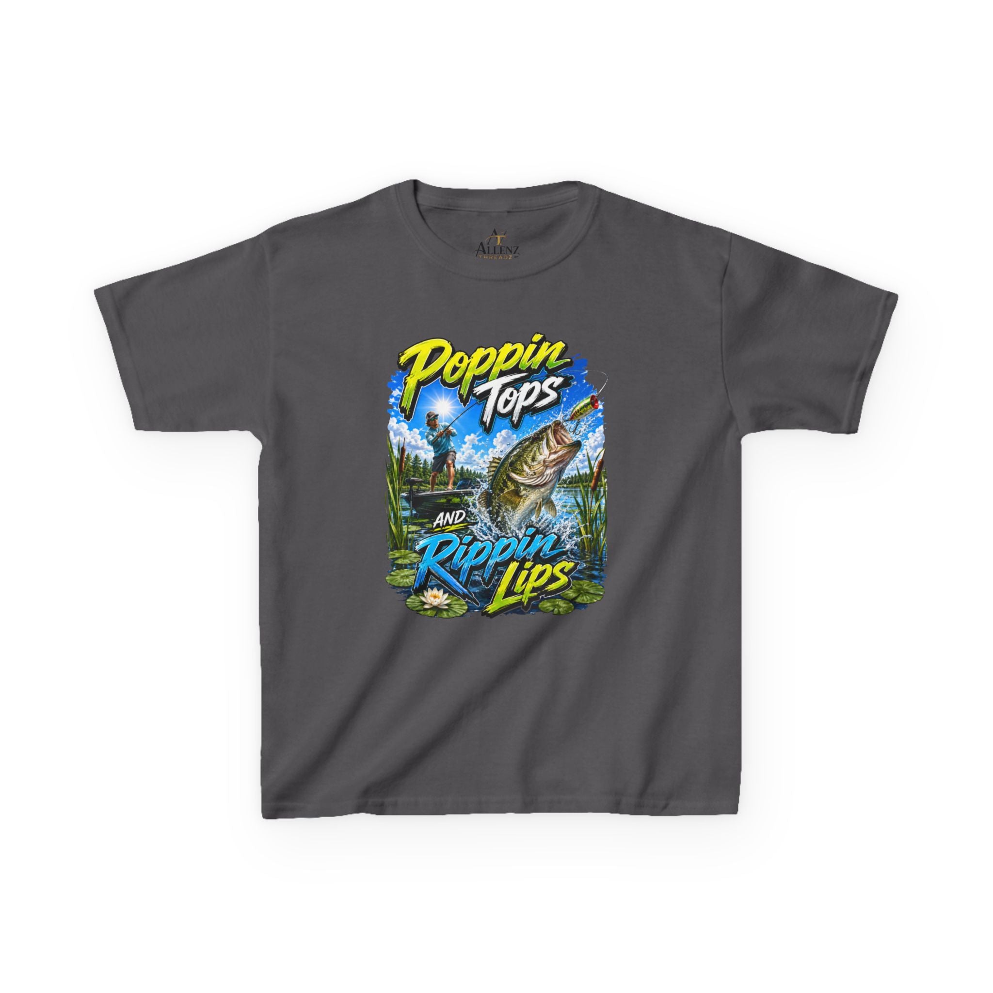 Poppin Tops Fishing Kids Heavy Cotton™ Tee