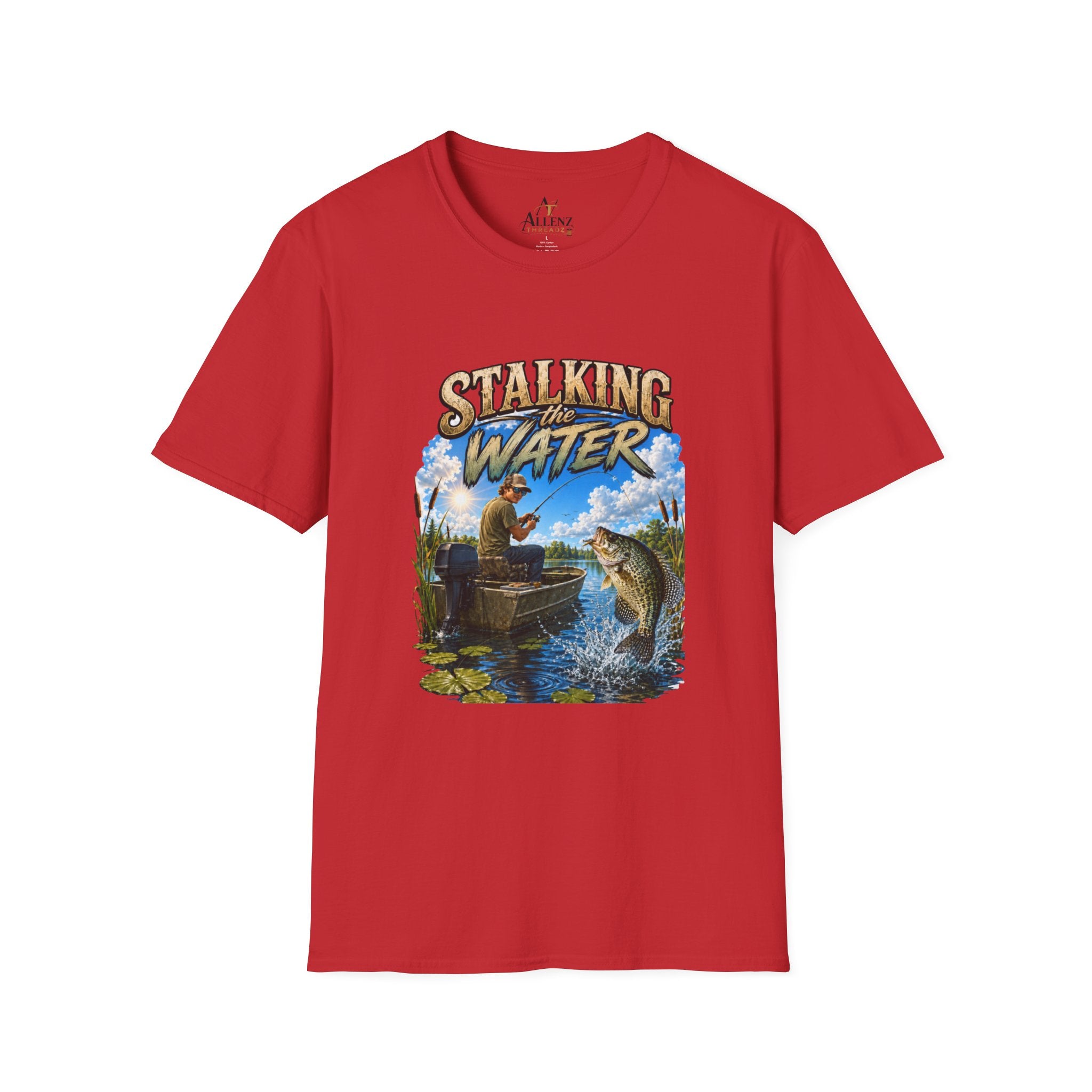 Stalking The Water Fishing Unisex Softstyle T-Shirt