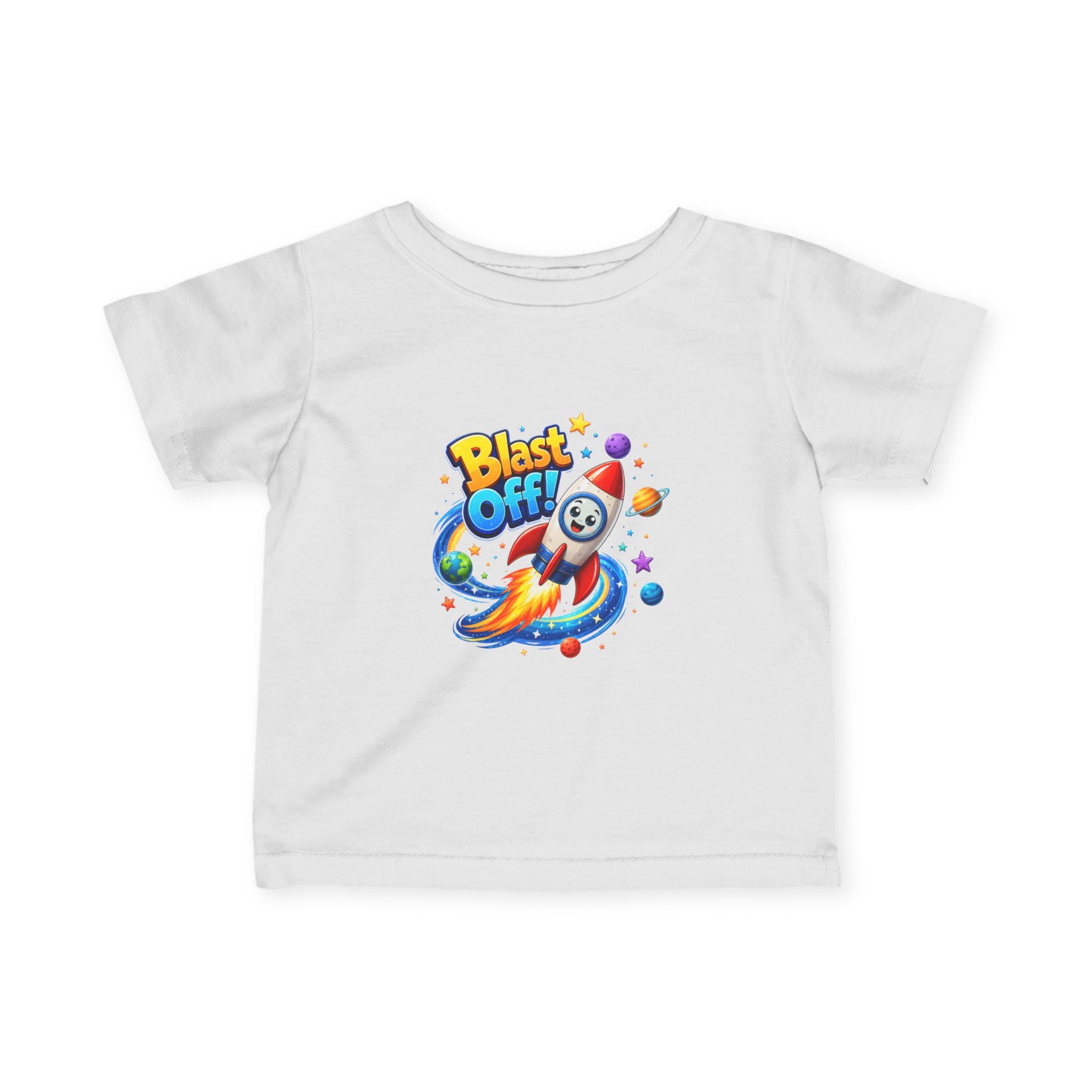 Blast Off Rocket Infant Fine Jersey Tee