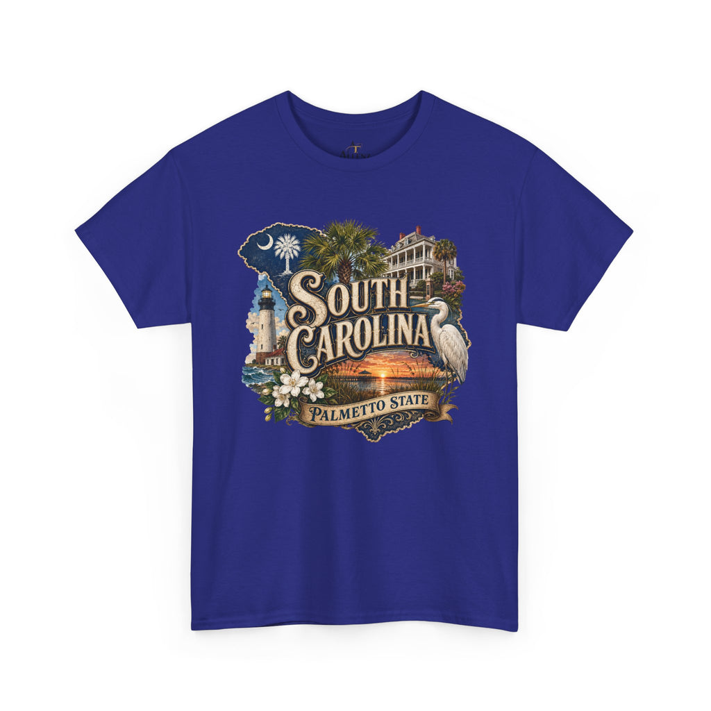 Unisex Heavy Cotton Tee🌴 South Carolina – Timeless Beauty of the Palmetto State 🌅🌊