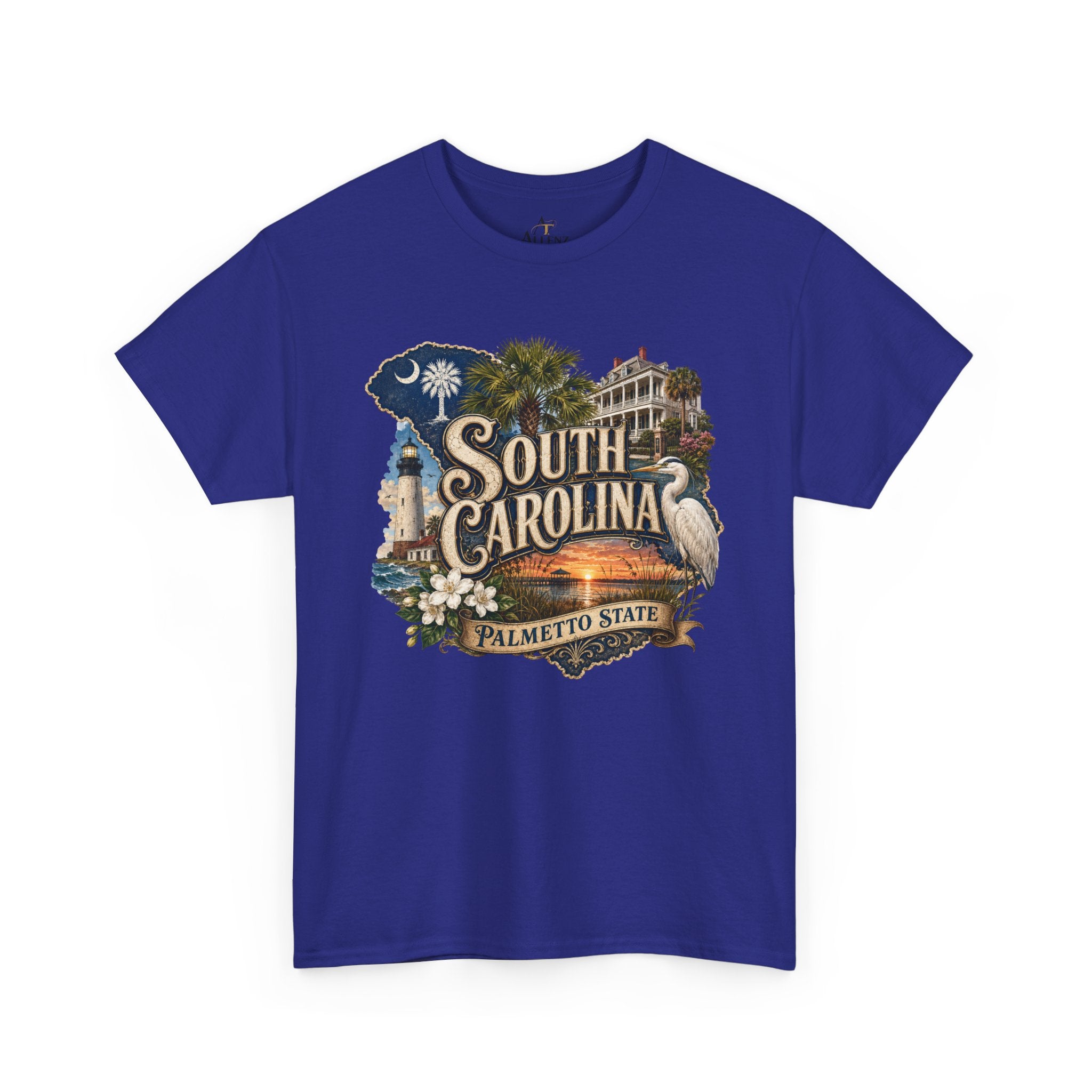 Unisex Heavy Cotton Tee🌴 South Carolina – Timeless Beauty of the Palmetto State 🌅🌊