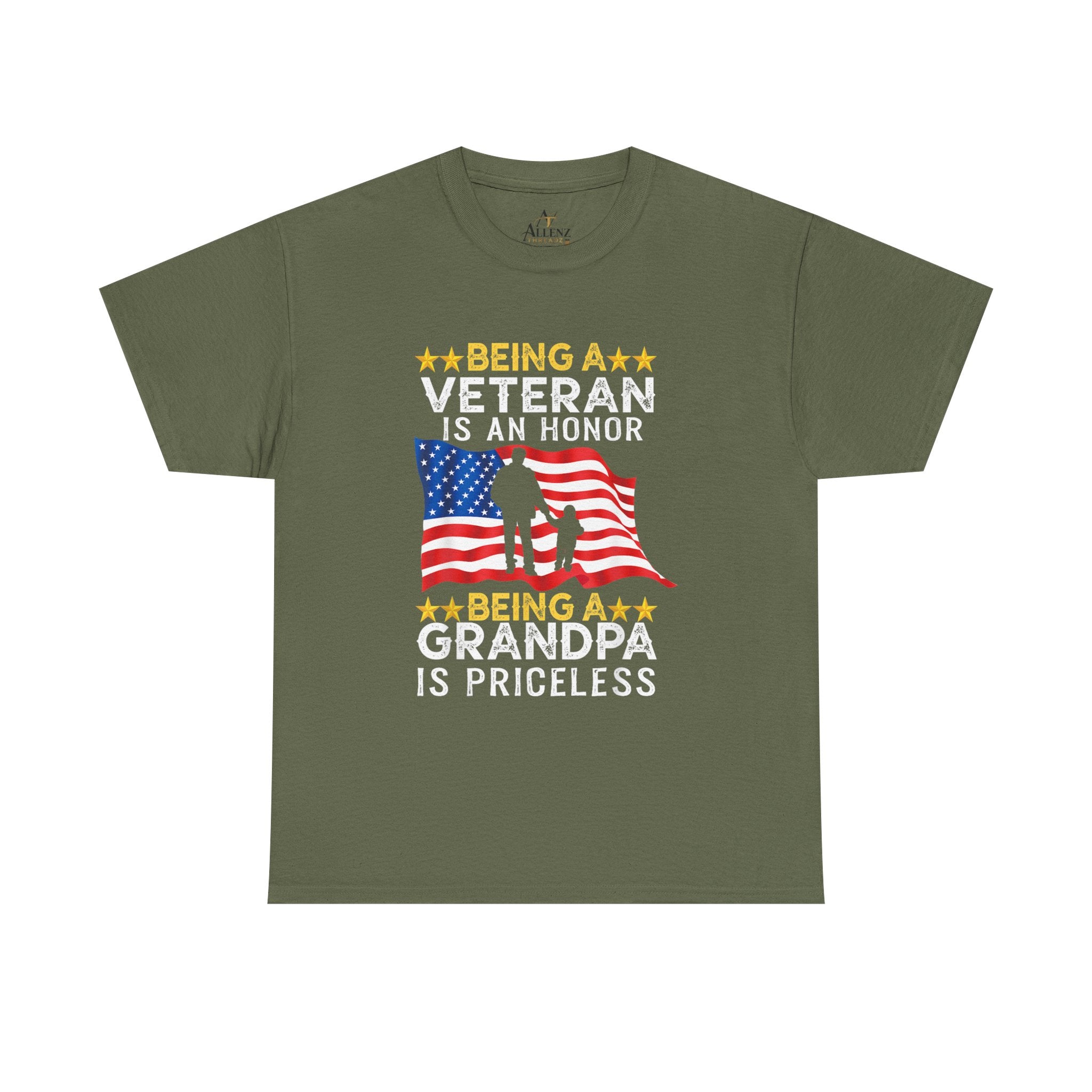 Unisex Heavy Cotton Tee Veteran Grandpa Patriotic