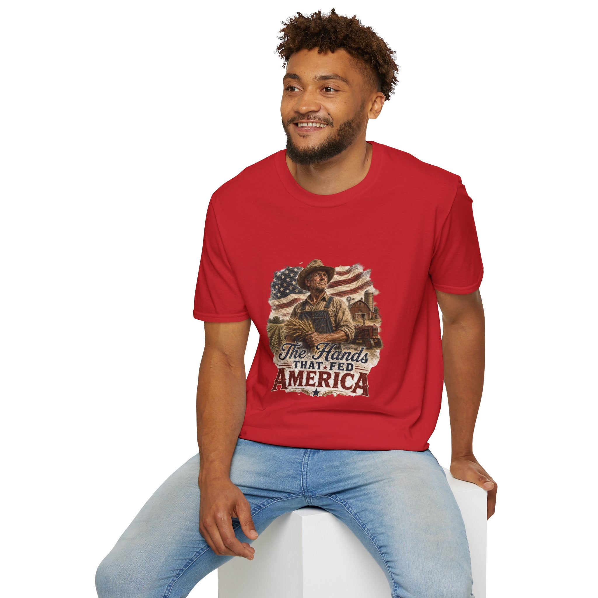 The Hands that fed America Unisex Softstyle T-Shirt
