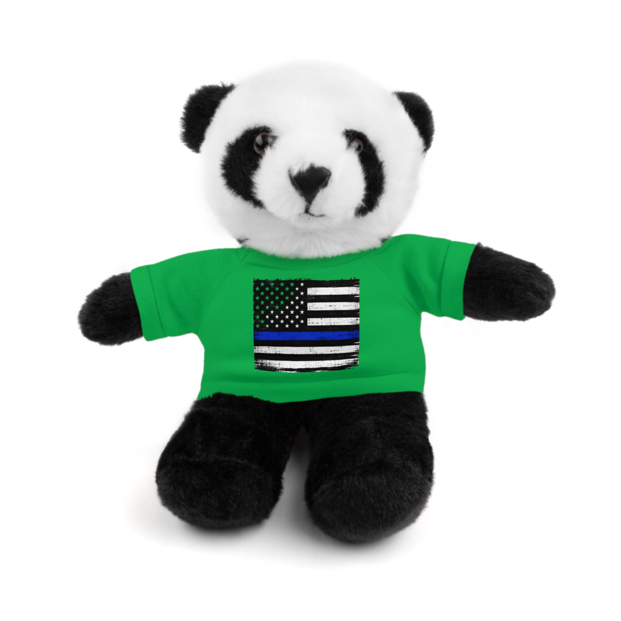 Kids Stuffed Animal with Thin Blue line flag Tee