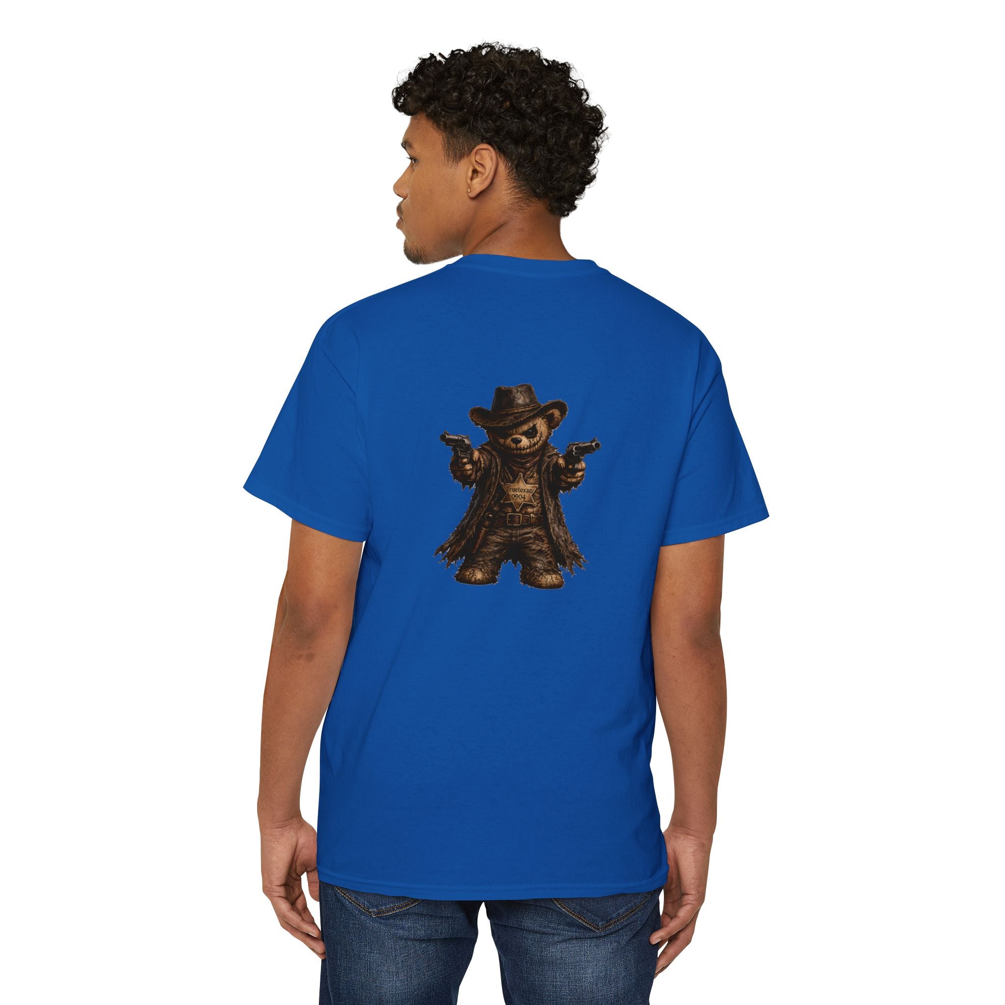 True Texan Scare Bear  Unisex Heavy Cotton Pocket Tee