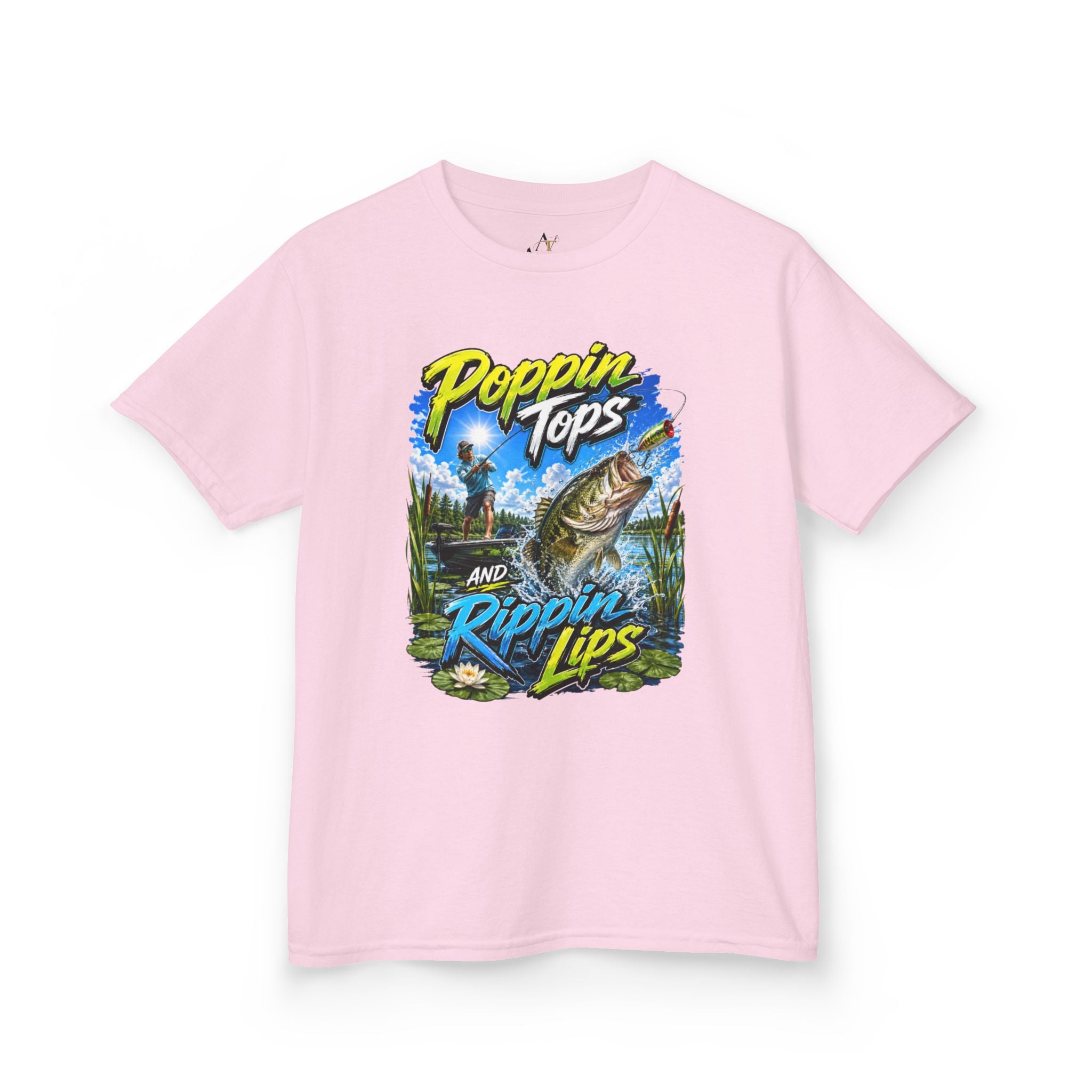 Poppin Tops Fishing Kids Heavy Cotton™ Tee