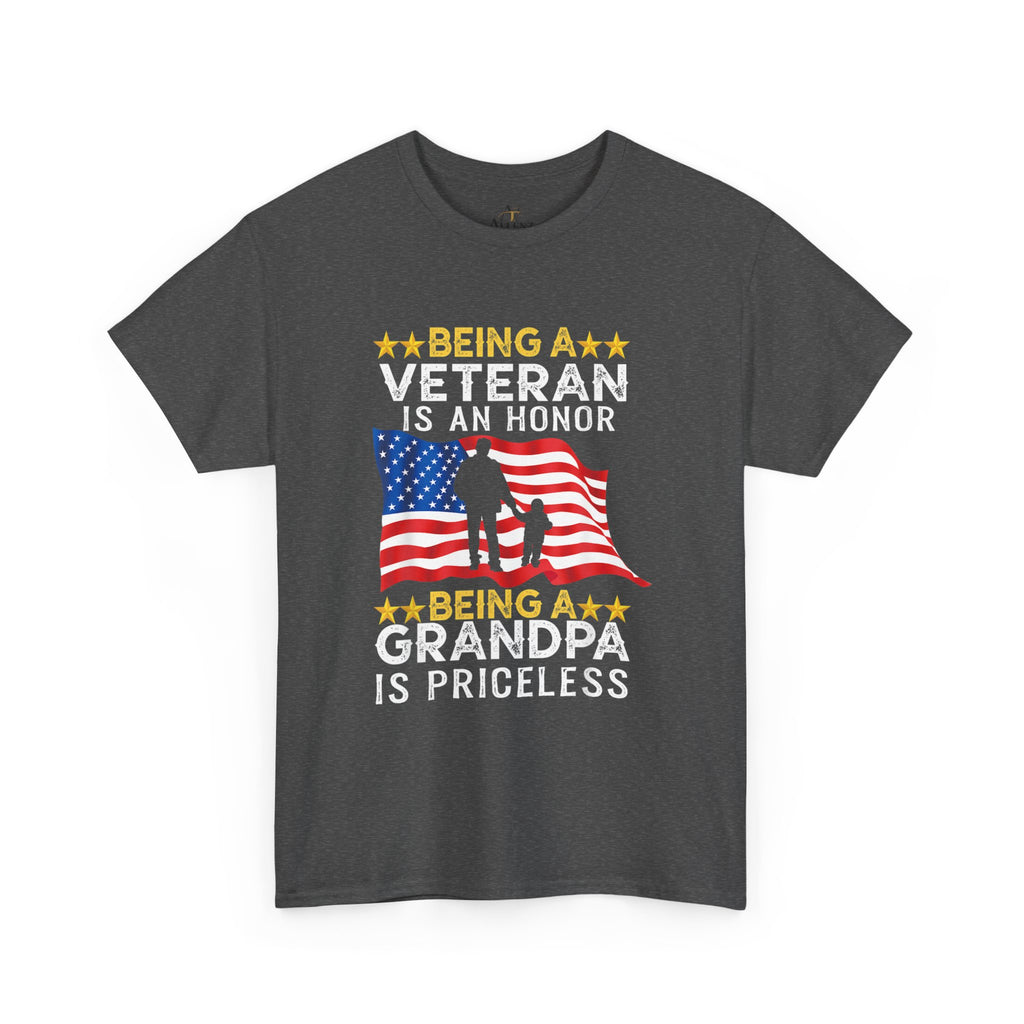 Unisex Heavy Cotton Tee Veteran Grandpa Patriotic
