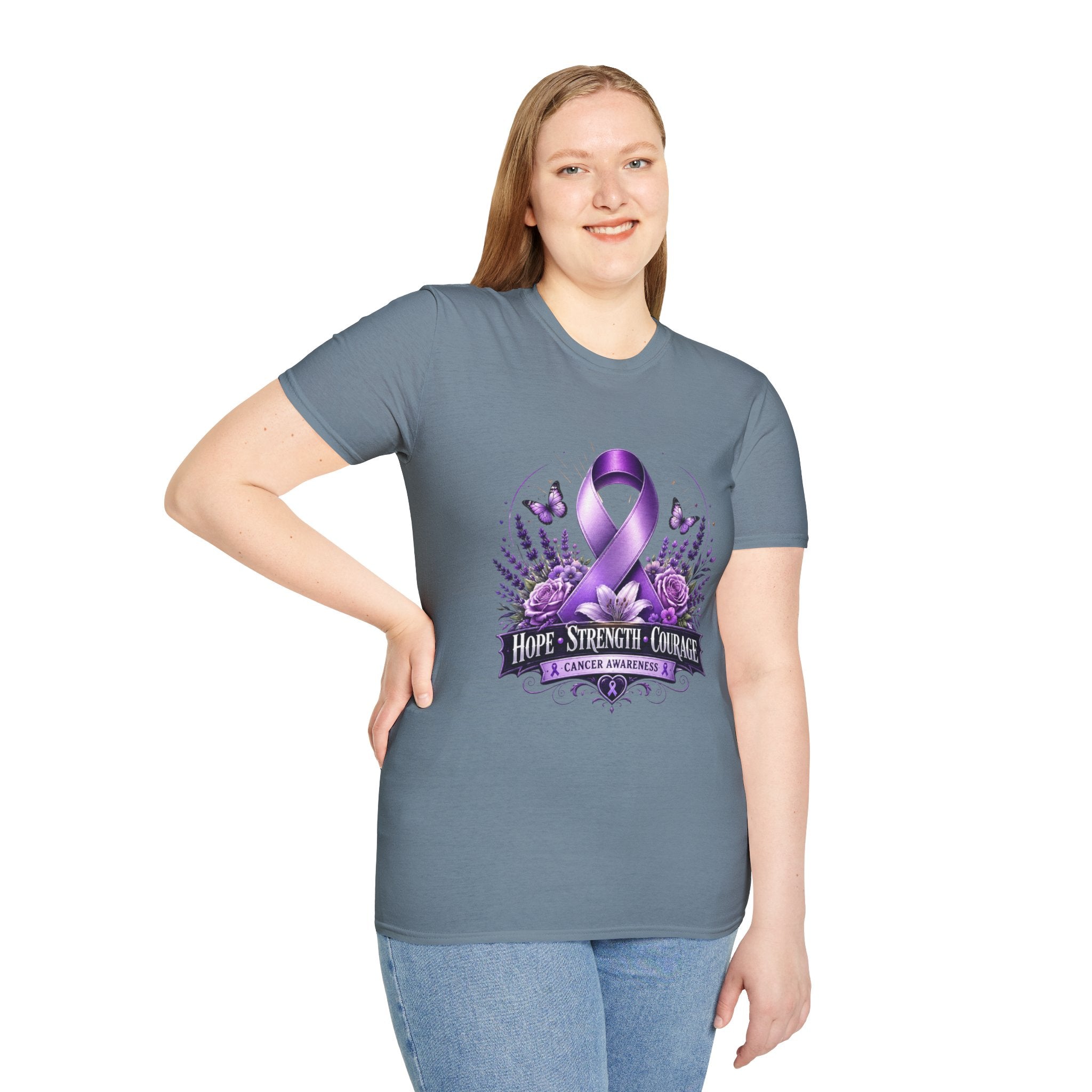 Hope Strength Courage Unisex Softstyle T-Shirt