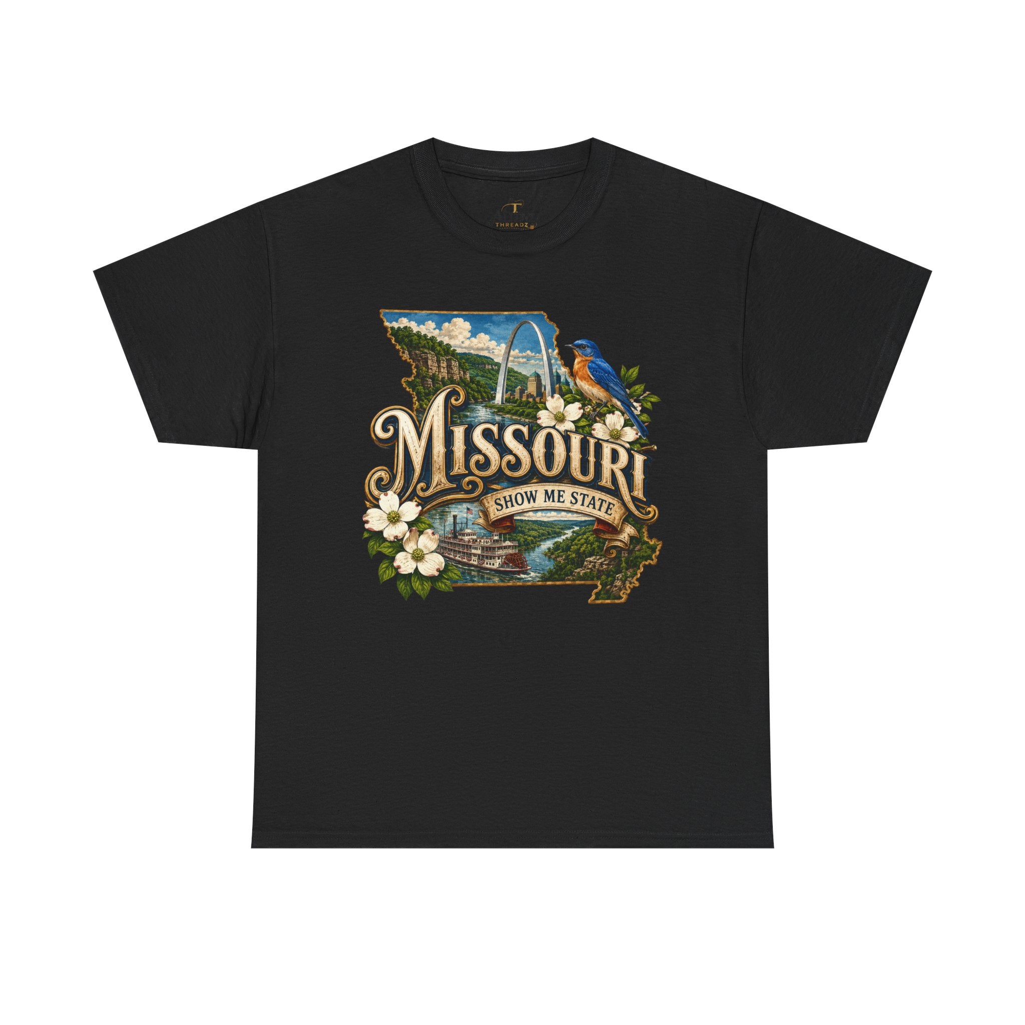 Unisex Heavy Cotton Tee🌊 Missouri – River Heritage and Heartland Beauty 🌊